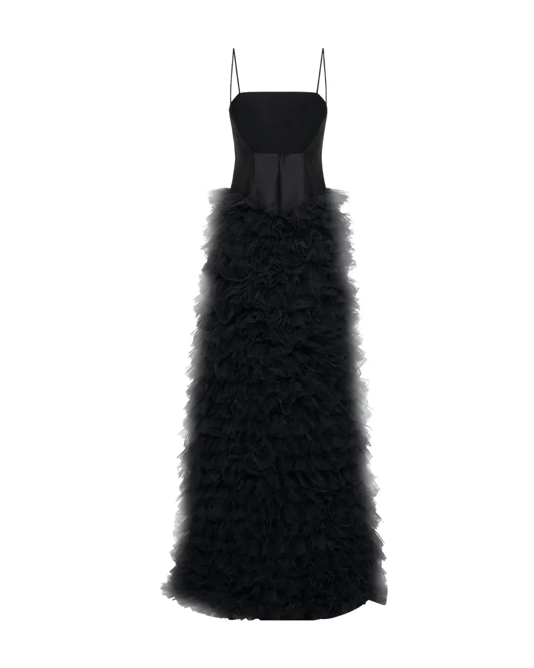 Meshki Magnolia Tiered Tulle Ruffle Dress Black Size  M/Au 10 - Image 3