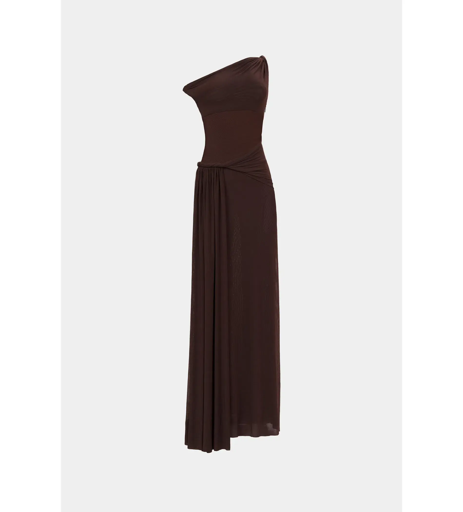 MISHA Sisal Mesh Maxi Dress Espresso Size 8/S - Image 2