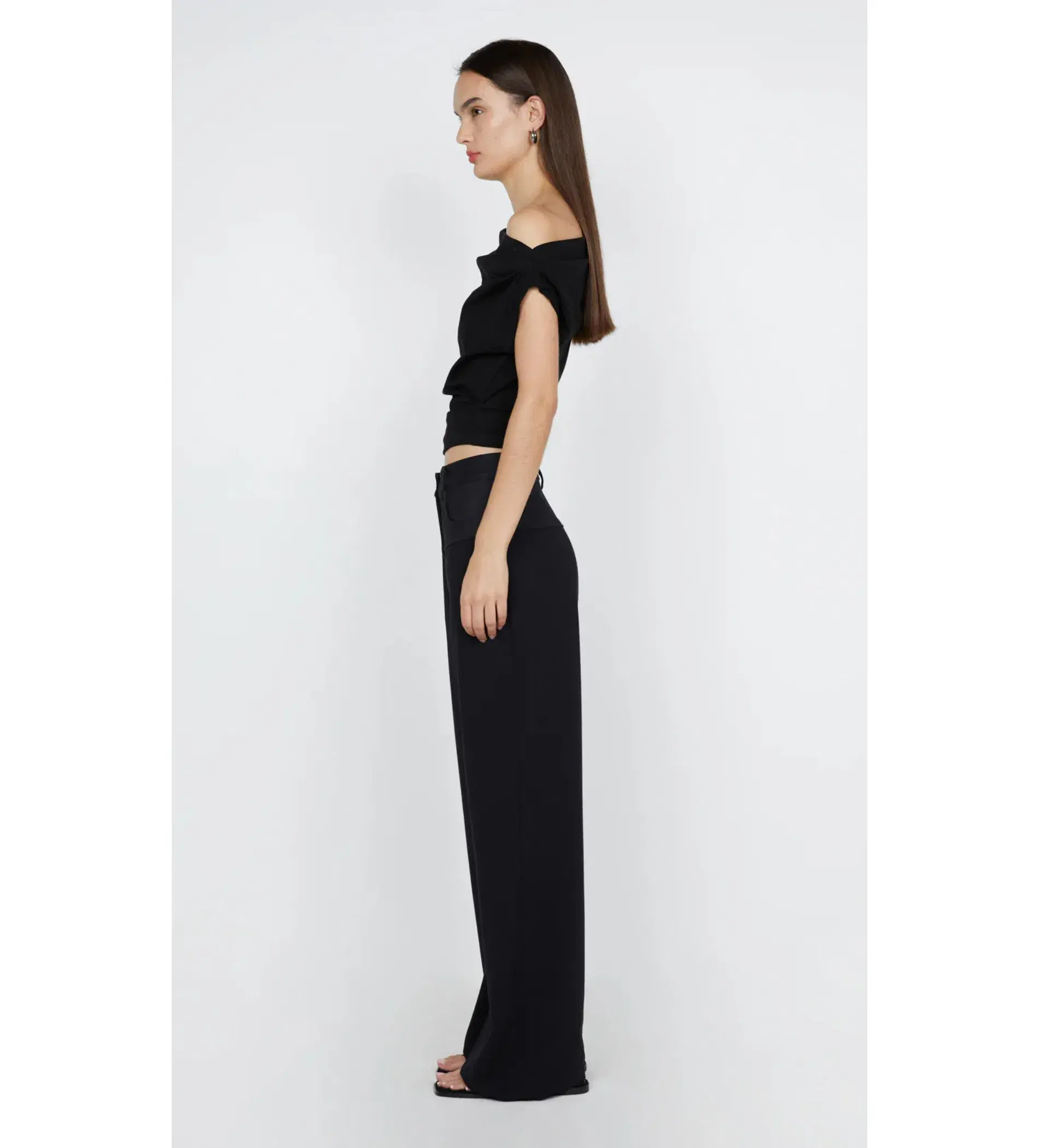 Bec & Bridge Soraya Boat Neck Top Black Size 8  - Image 4