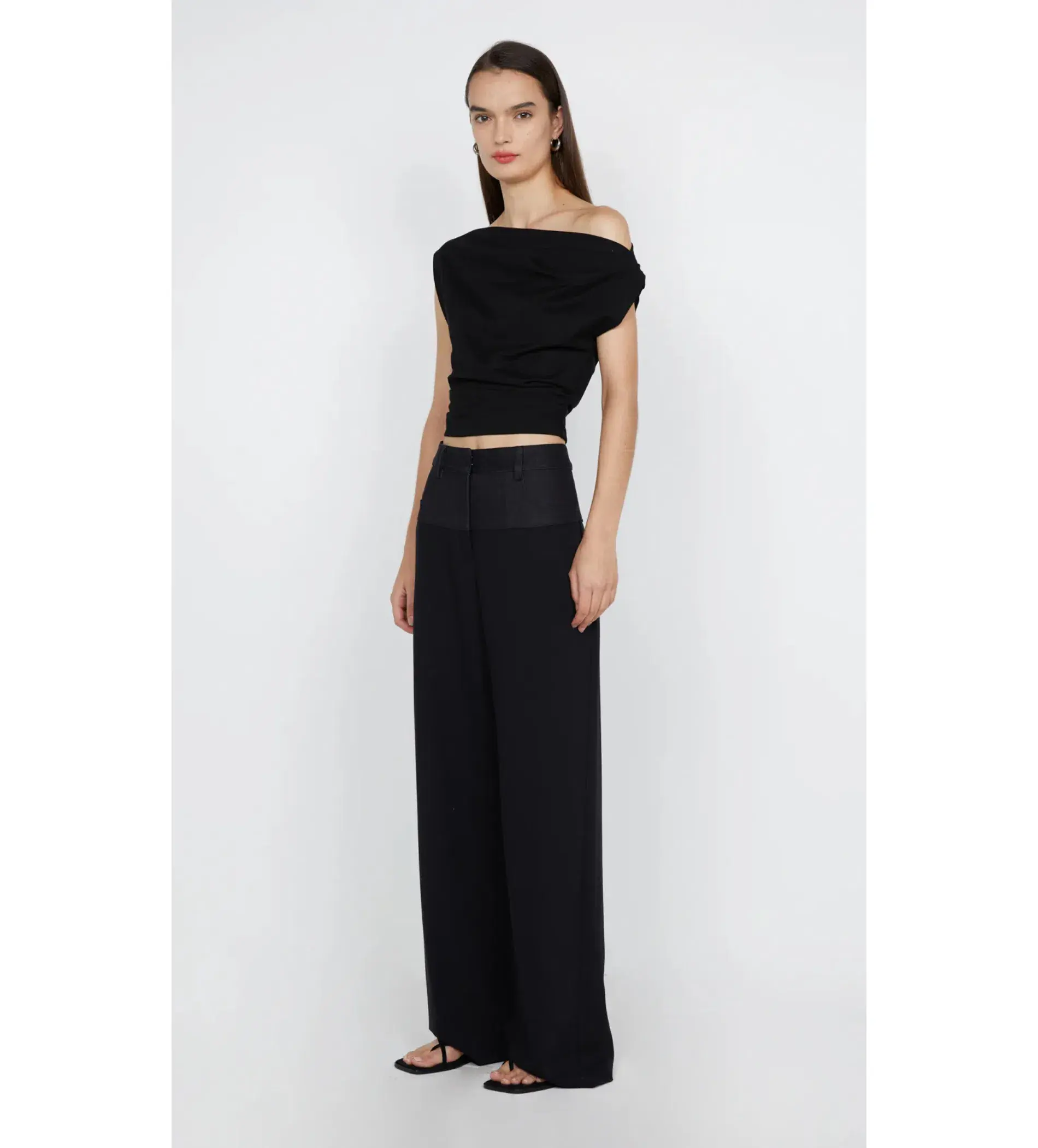 Bec & Bridge Soraya Boat Neck Top Black Size 8  - Image 3