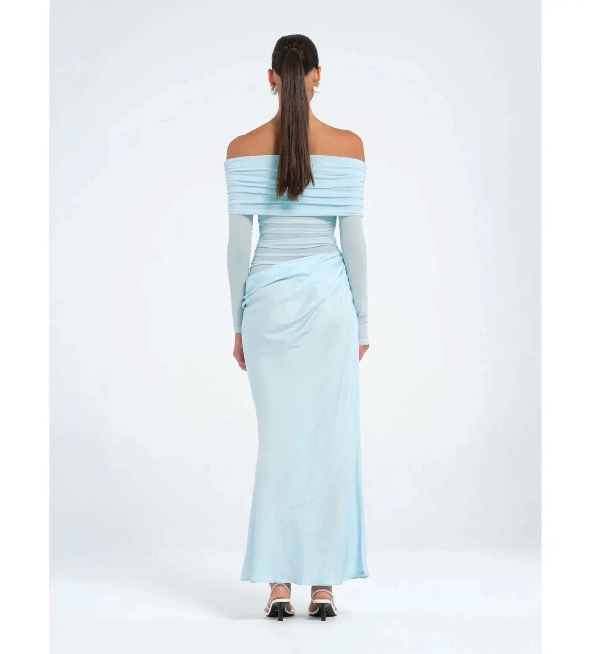Benni Yasmin Maxi Dress Baby Blue Size 8 - Image 3