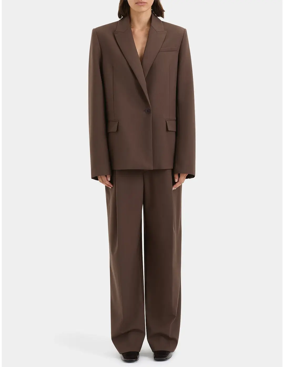 Sir the Label Dylan Blazer Chocolate Size AU 8 for rent on The Volte - main image