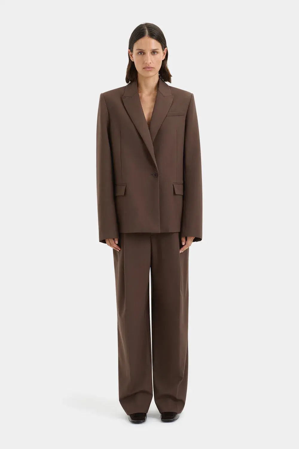 Sir the Label The Dylan Blazer Chocolate Size AU 6 - Image 1