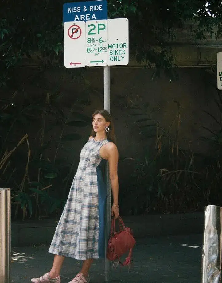 Katharina Lou Annabel Dress In Blue Beige Size 14  - Image 8