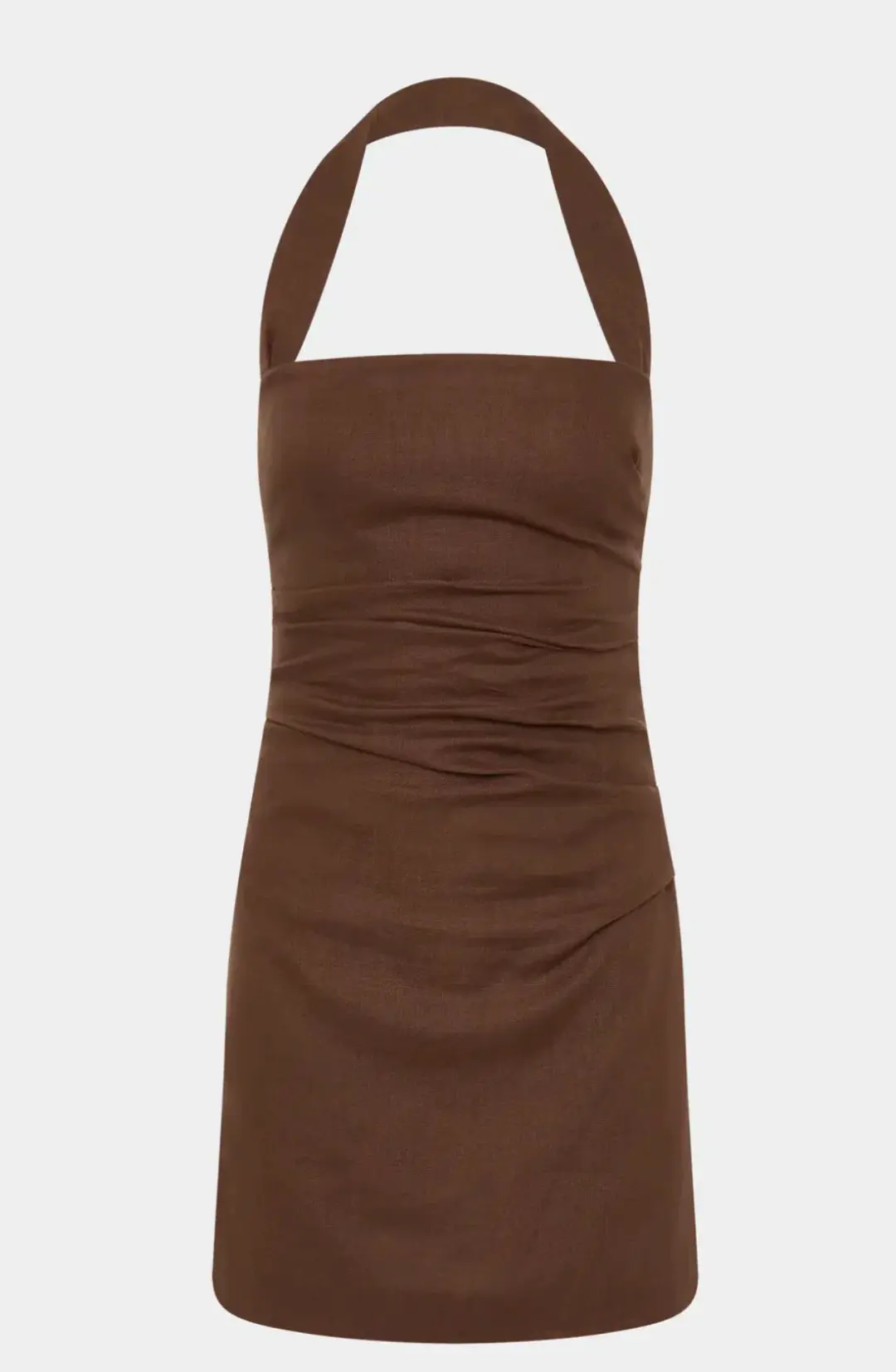 Noemi Halter Mini Dress Brown Size AU 12 for rent on The Volte - main image
