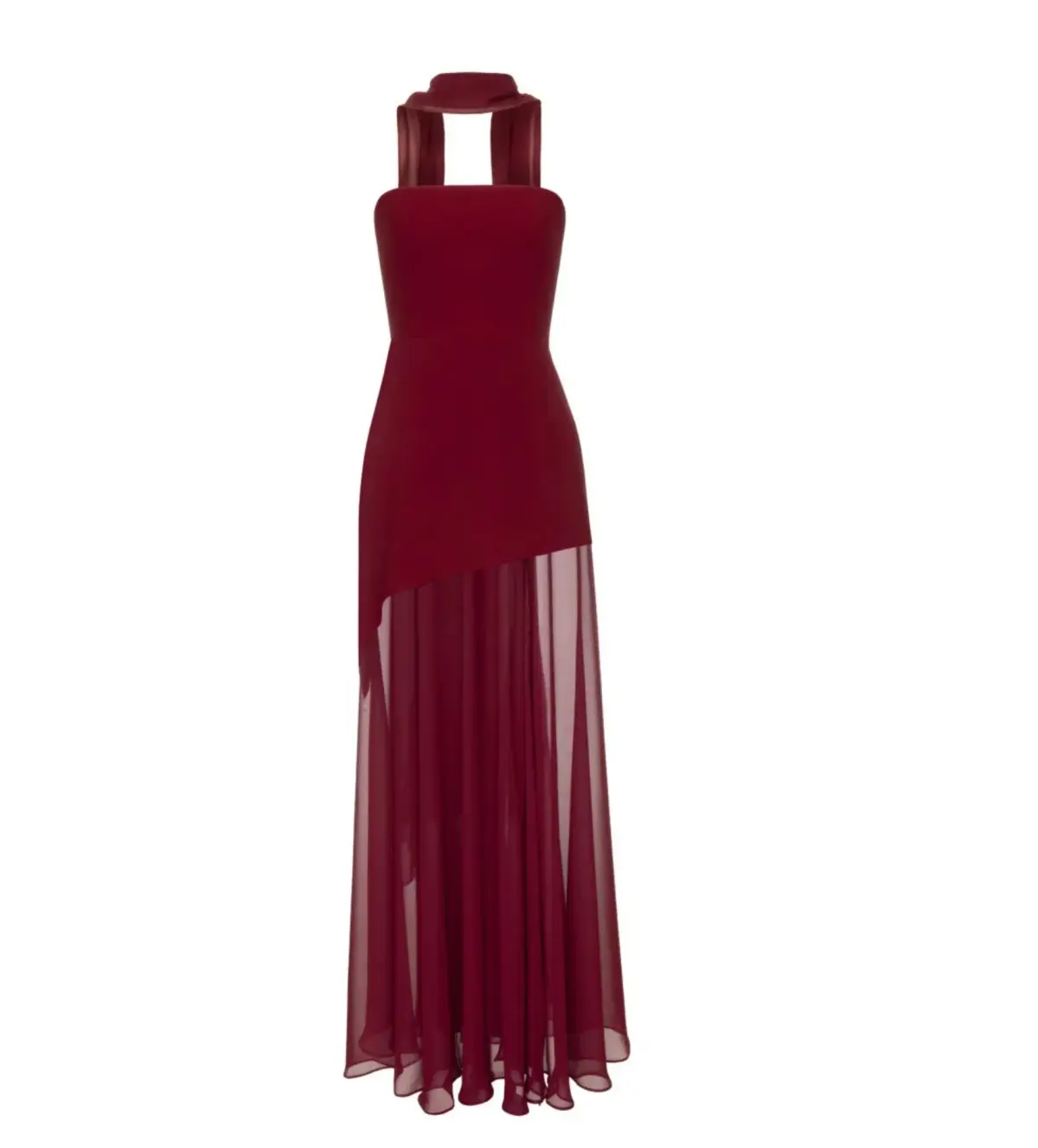 Matters Store Monaco Maxi Dress with Scarf Burgundy Size AU 8  - Image 6