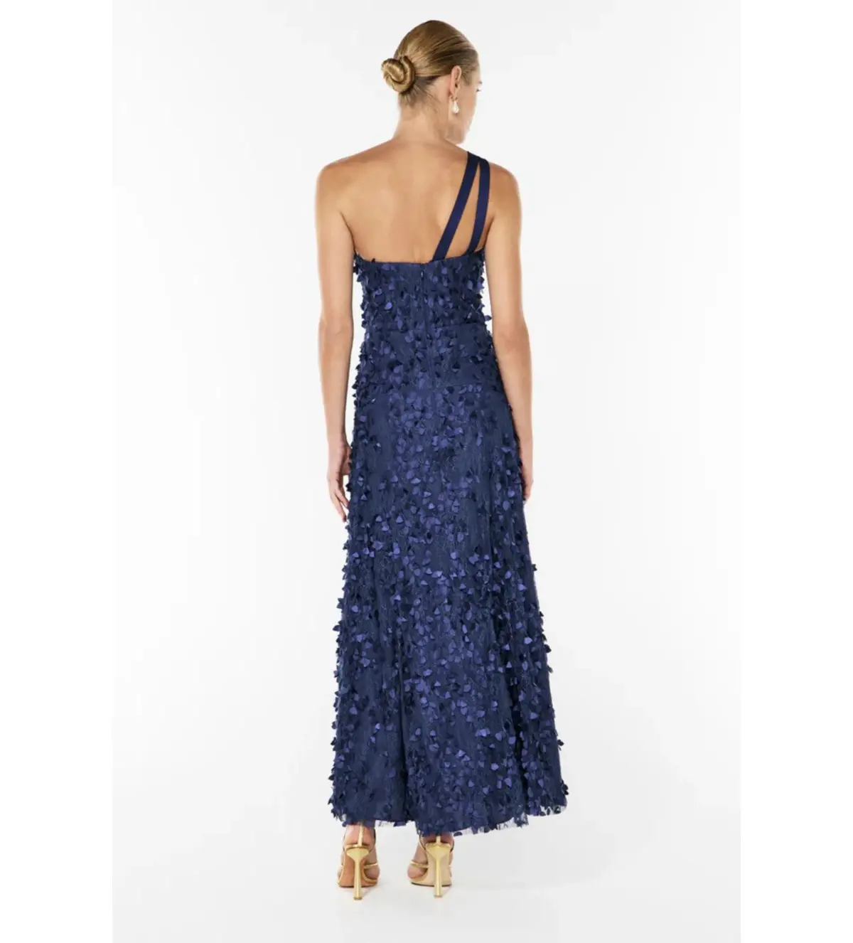 Manning Cartell Enchantment One Shoulder Maxi Dress Royal Blue Size AU 14 - Image 3