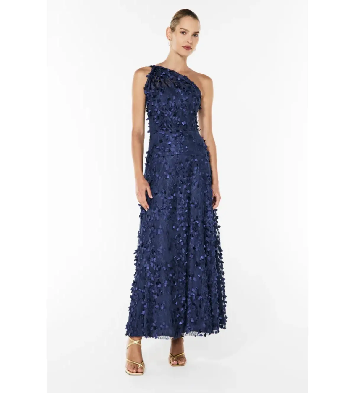 Manning Cartell Enchantment One Shoulder Maxi Dress Royal Blue Size AU 14 - Image 1