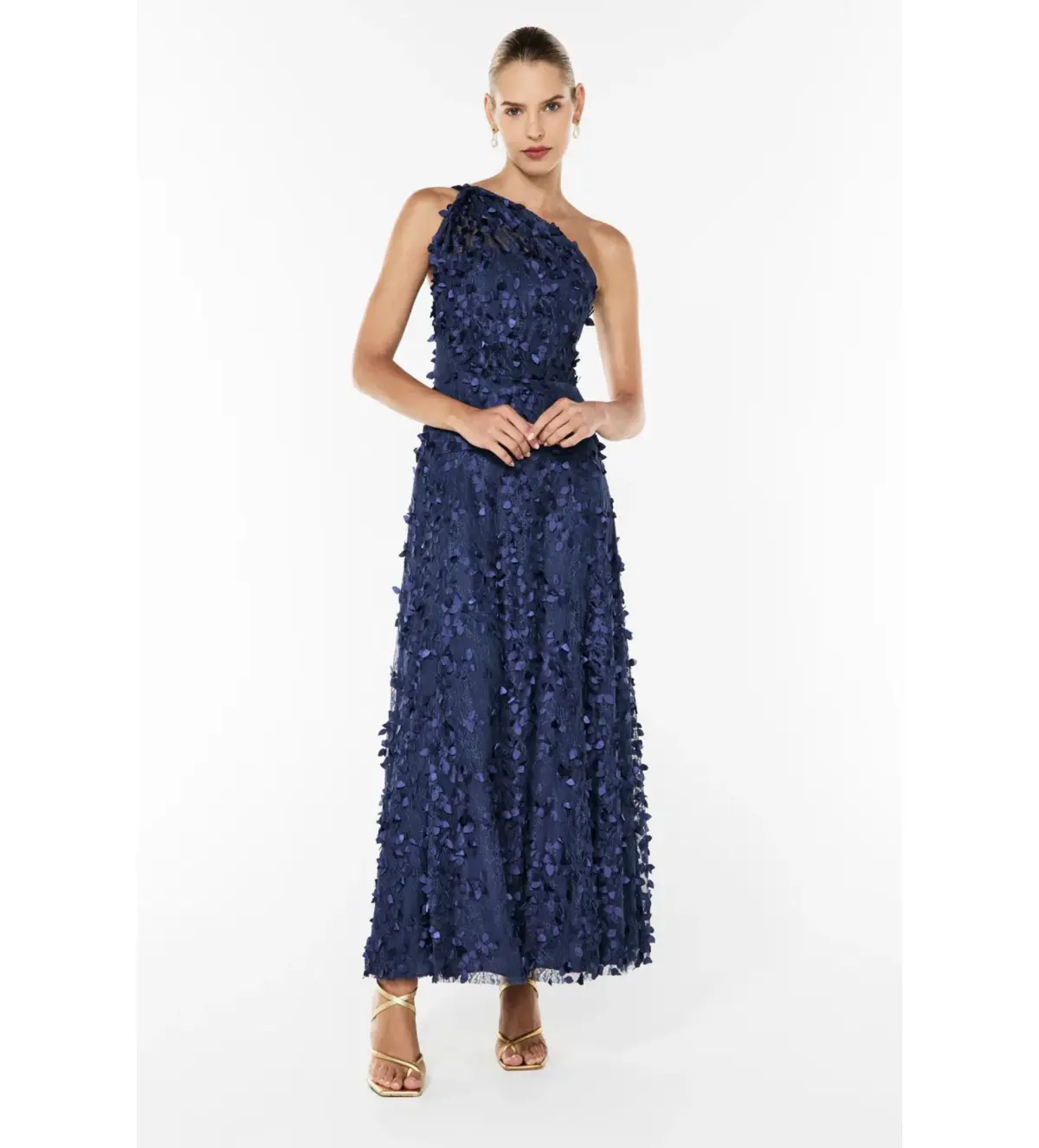 Manning Cartell Enchantment One Shoulder Maxi Dress Royal Blue Size AU 14 - Image 2
