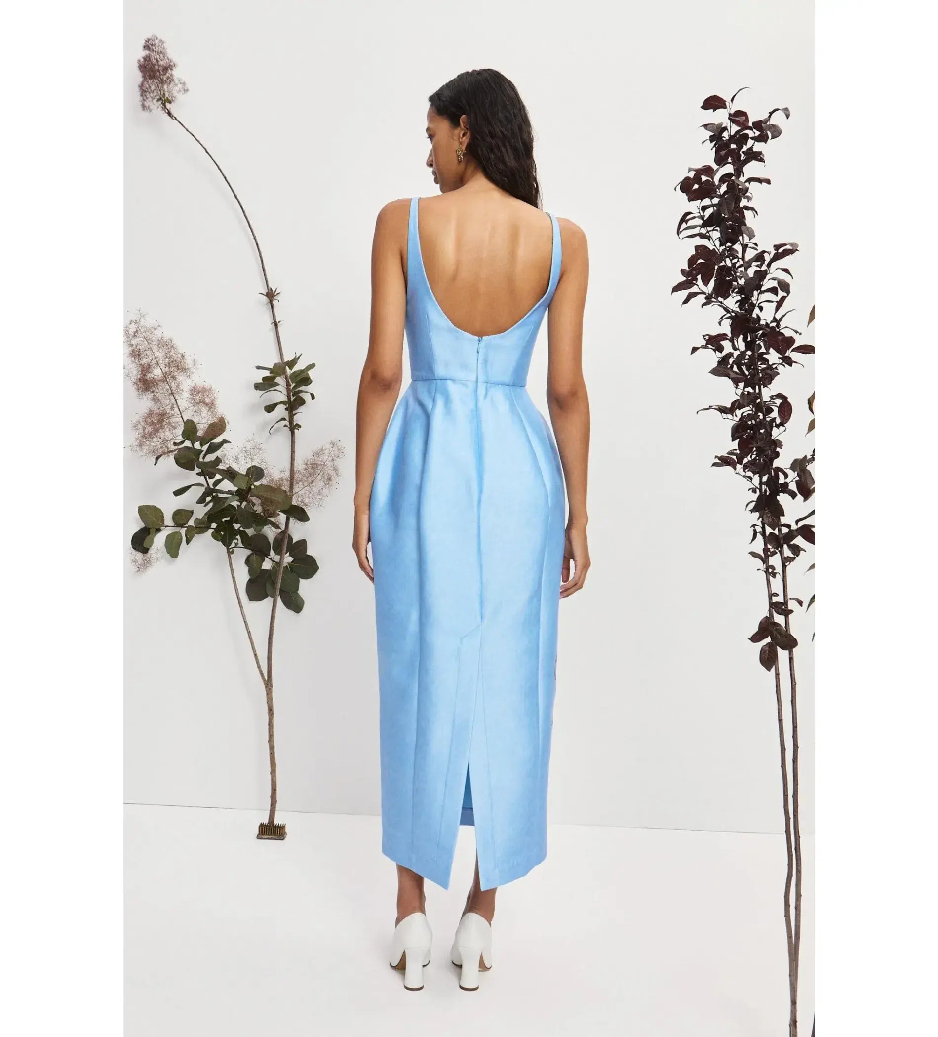 Alemais Donata Taffeta Gown Blue Size AU 10 - Image 3
