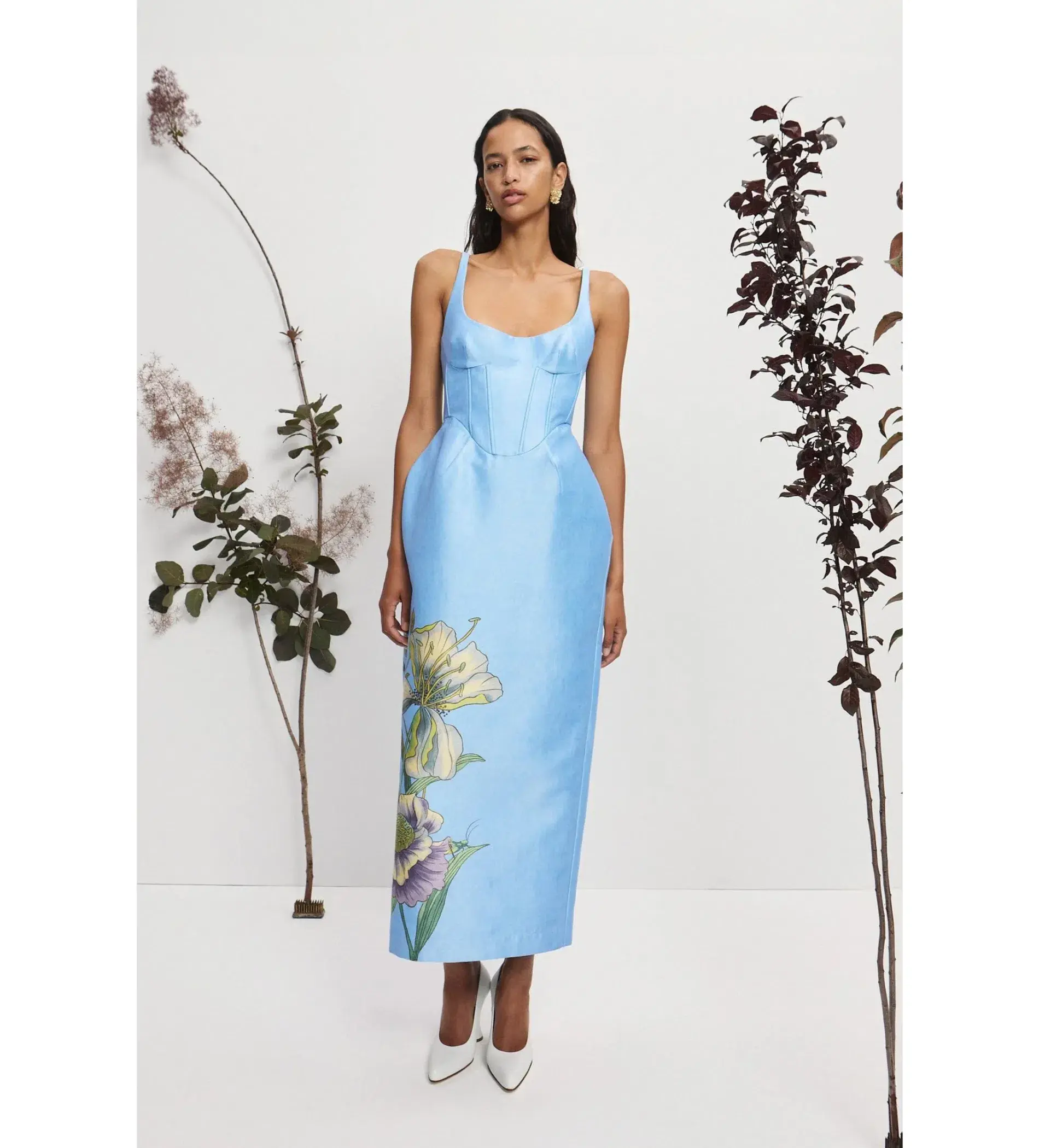 Alemais Donata Taffeta Gown Blue Size AU 10 - Image 1