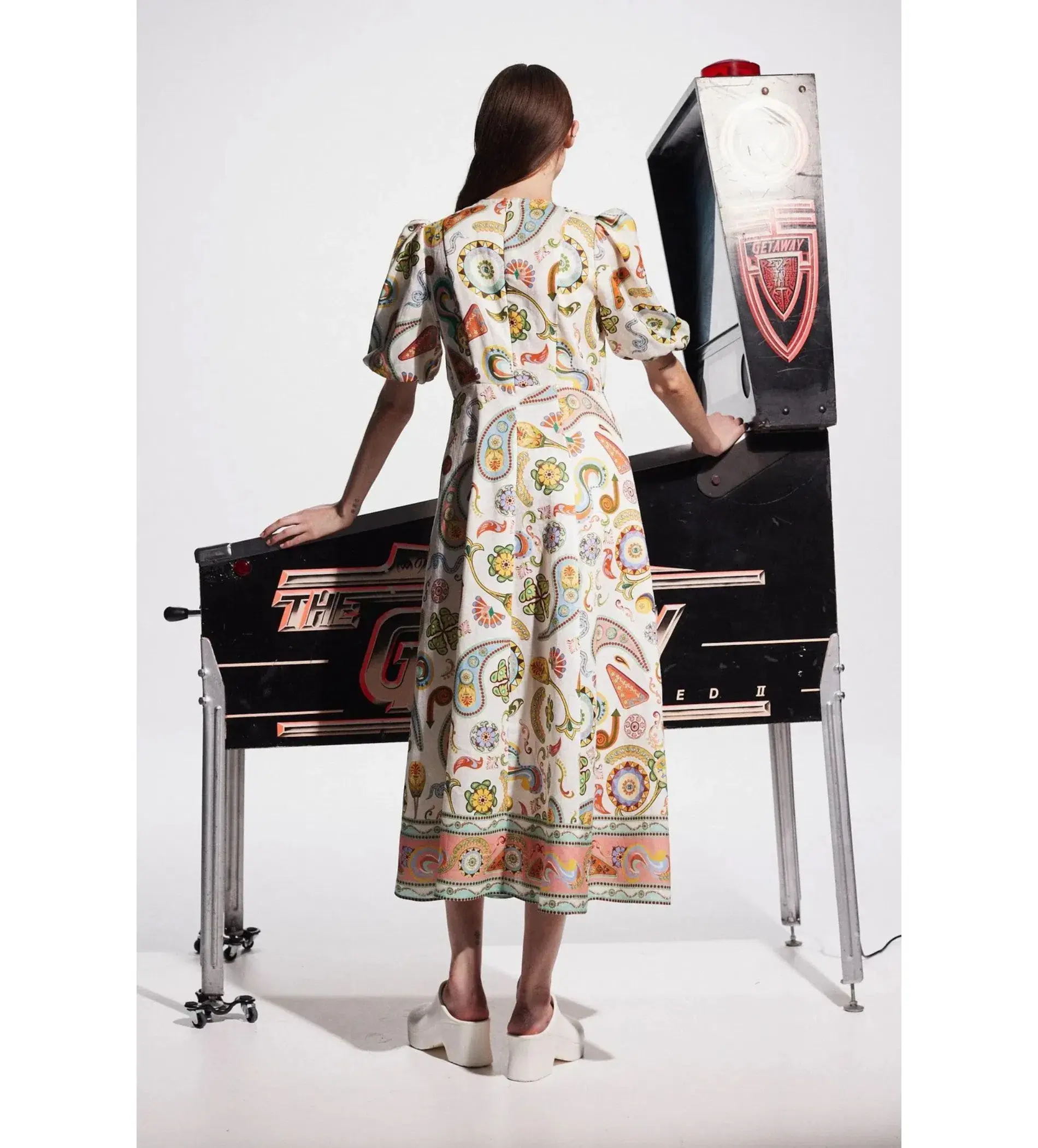 Alemais Arcade Midi Dress Multi Print Size AU 12  - Image 4