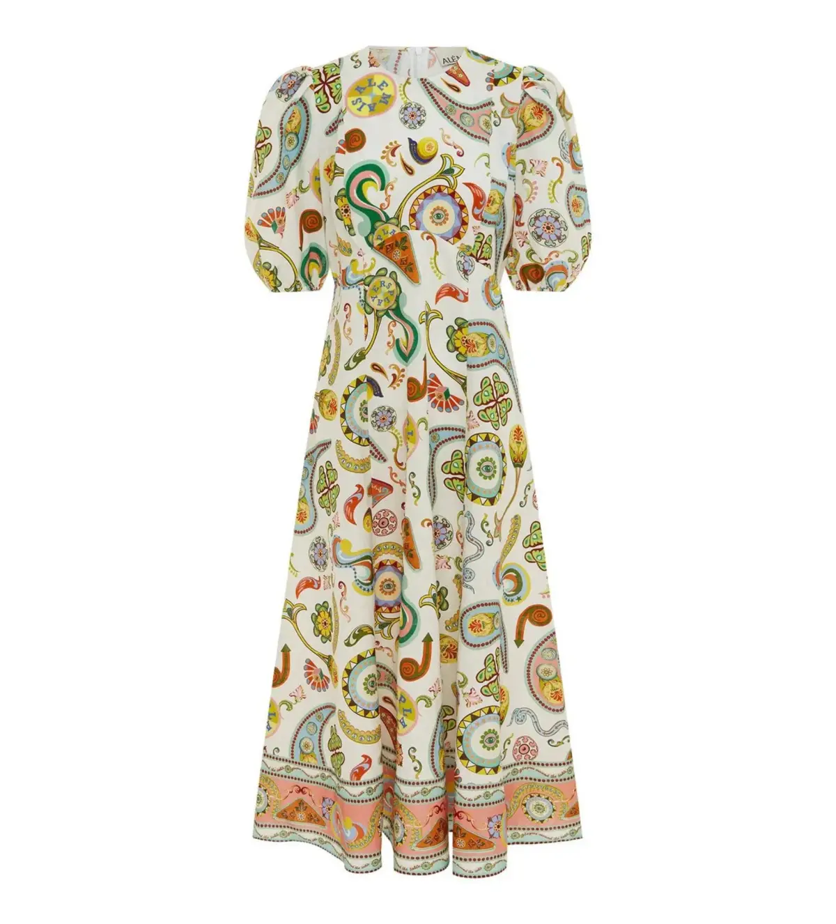 Alemais Arcade Midi Dress Multi Print Size AU 12  - Image 6
