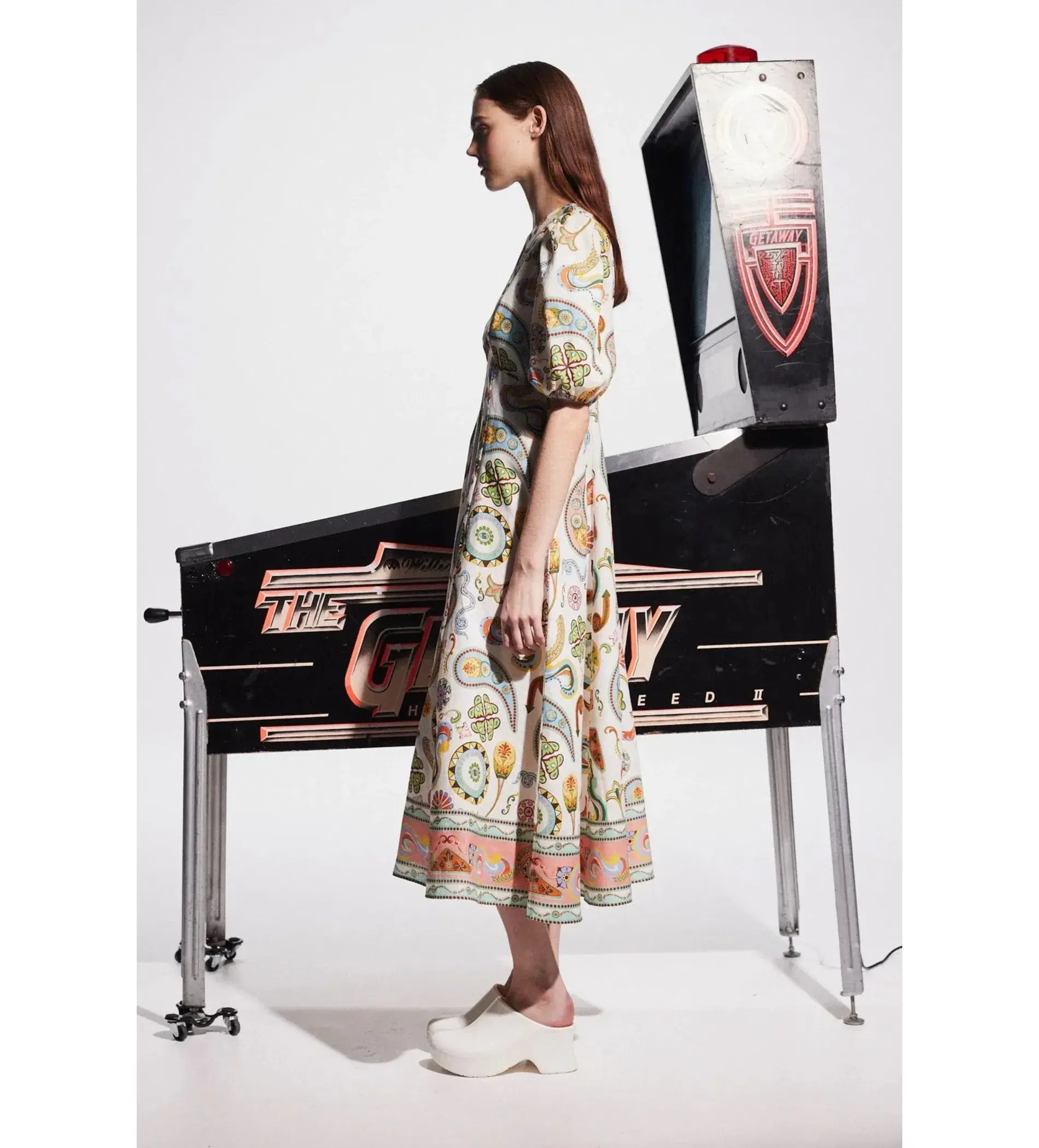 Alemais Arcade Midi Dress Multi Print Size AU 12  - Image 3