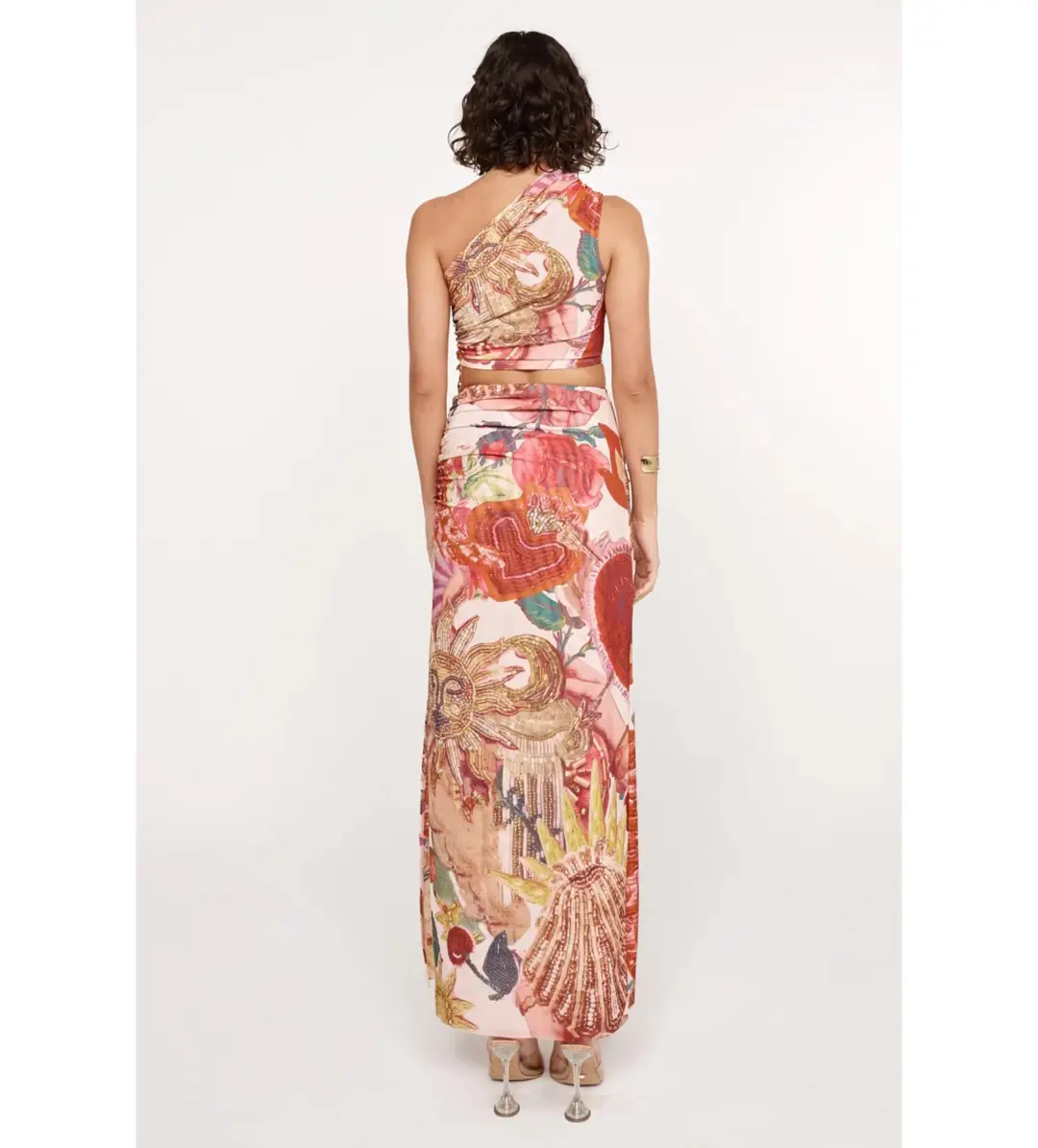 She is OLLÁ Ophelia Maxi Dress Victor Print Size AU 8 for rent on The Volte - main image