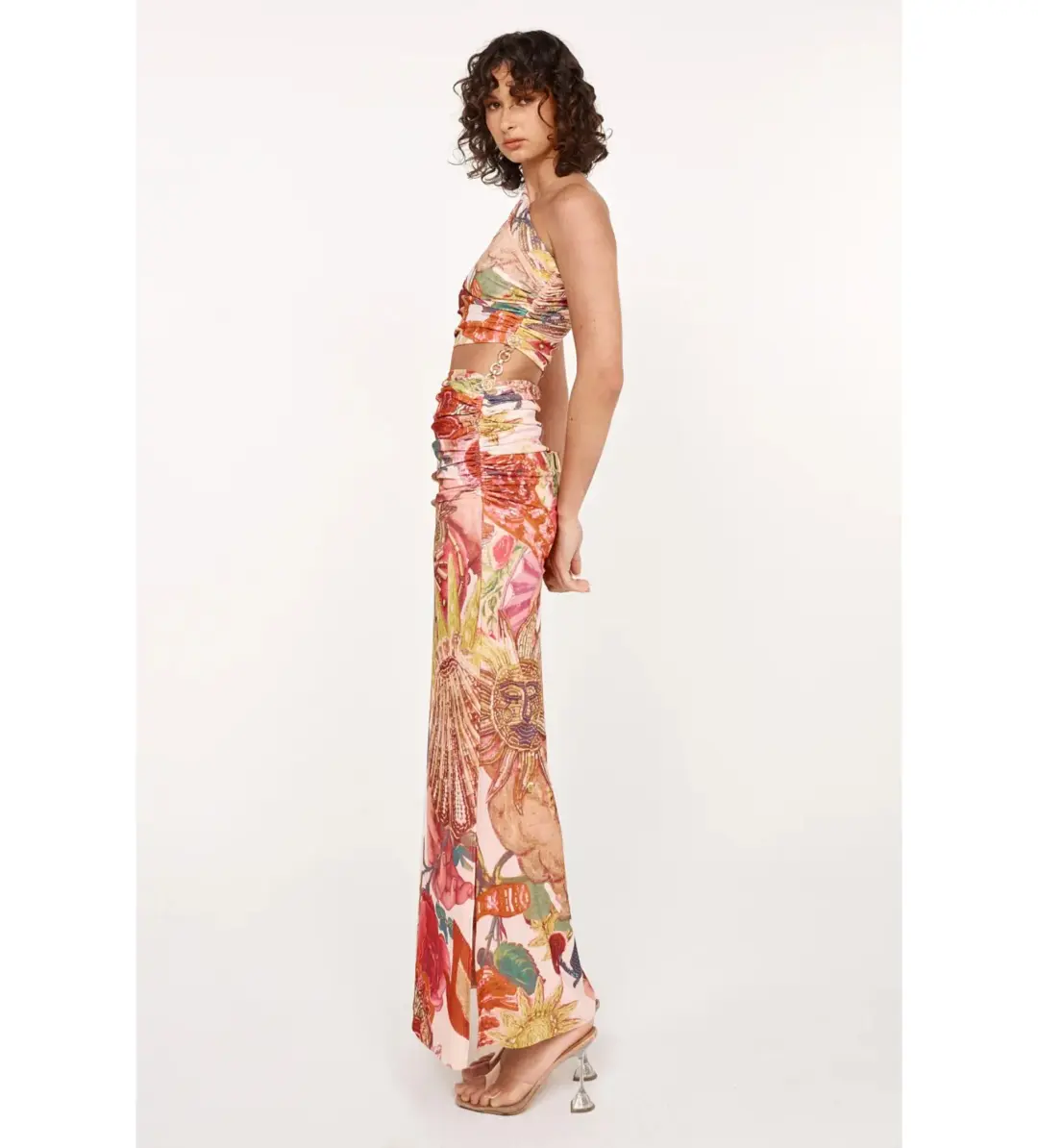 She is OLLÁ Ophelia Maxi Dress Victor Print Size AU 8 for rent on The Volte - main image