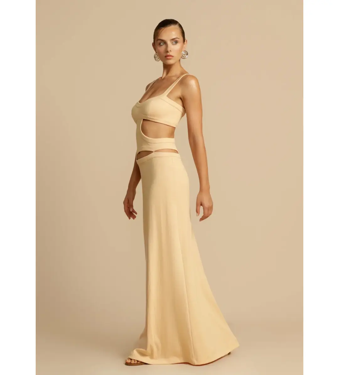 Arcina Ori Jetta Maxi Dress Butter Size AU 10 for rent on The Volte - main image