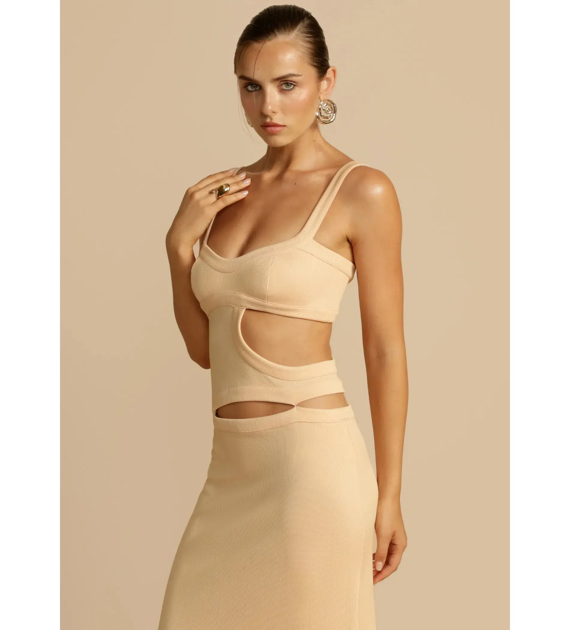 Arcina Ori Jetta Maxi Dress Butter Size AU 10 - Image 4