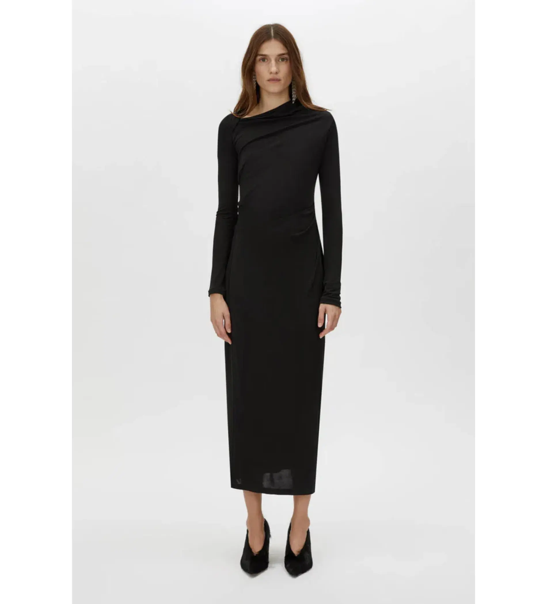 Camilla and Marc Mai Long Sleeve Midi Dress in Black Size AU 10 - Image 1