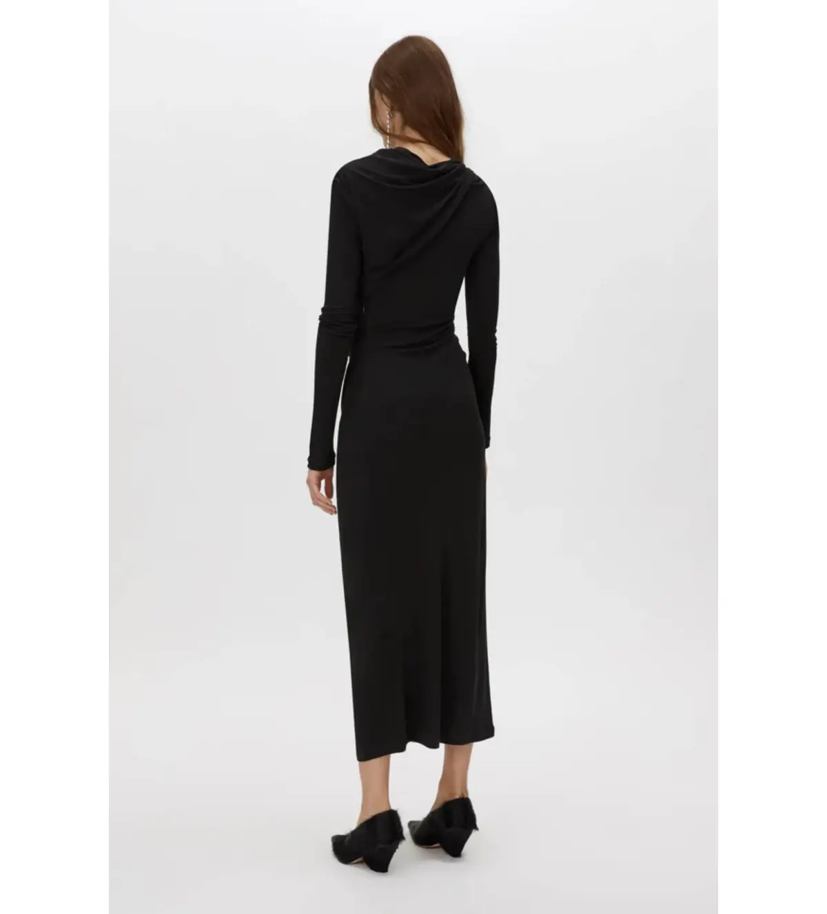 Camilla and Marc Mai Long Sleeve Midi Dress in Black Size AU 10 - Image 3