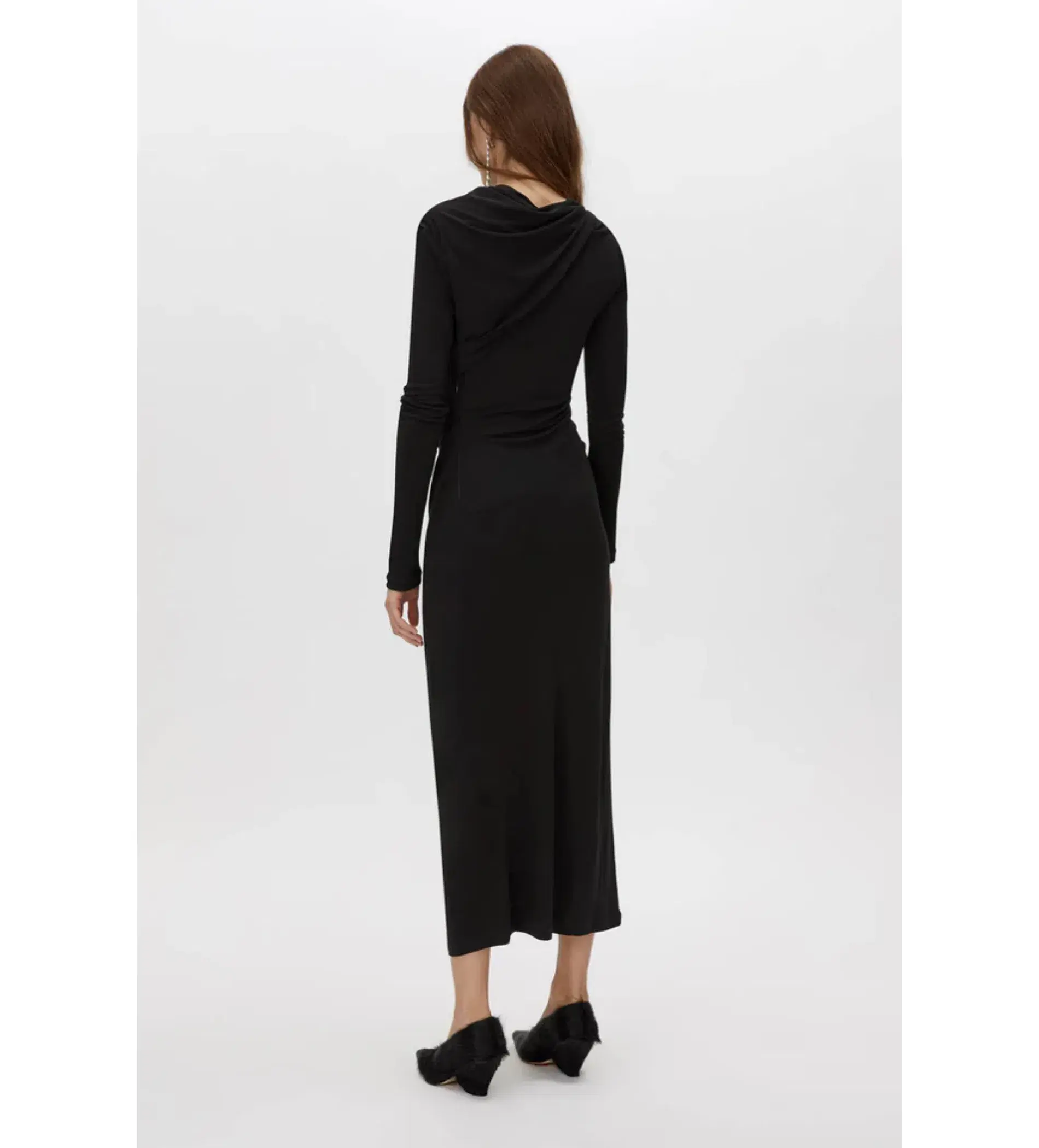 Camilla and Marc Mai Long Sleeve Midi Dress in Black Size AU 10 - Image 3