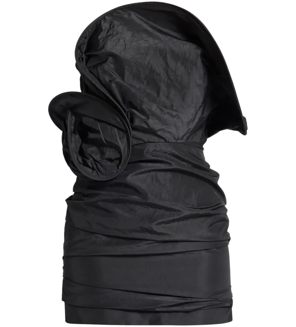 Magda Butrym Magda Butrym Sculptural Rose Mini Dress Black Size 8 - Image 5