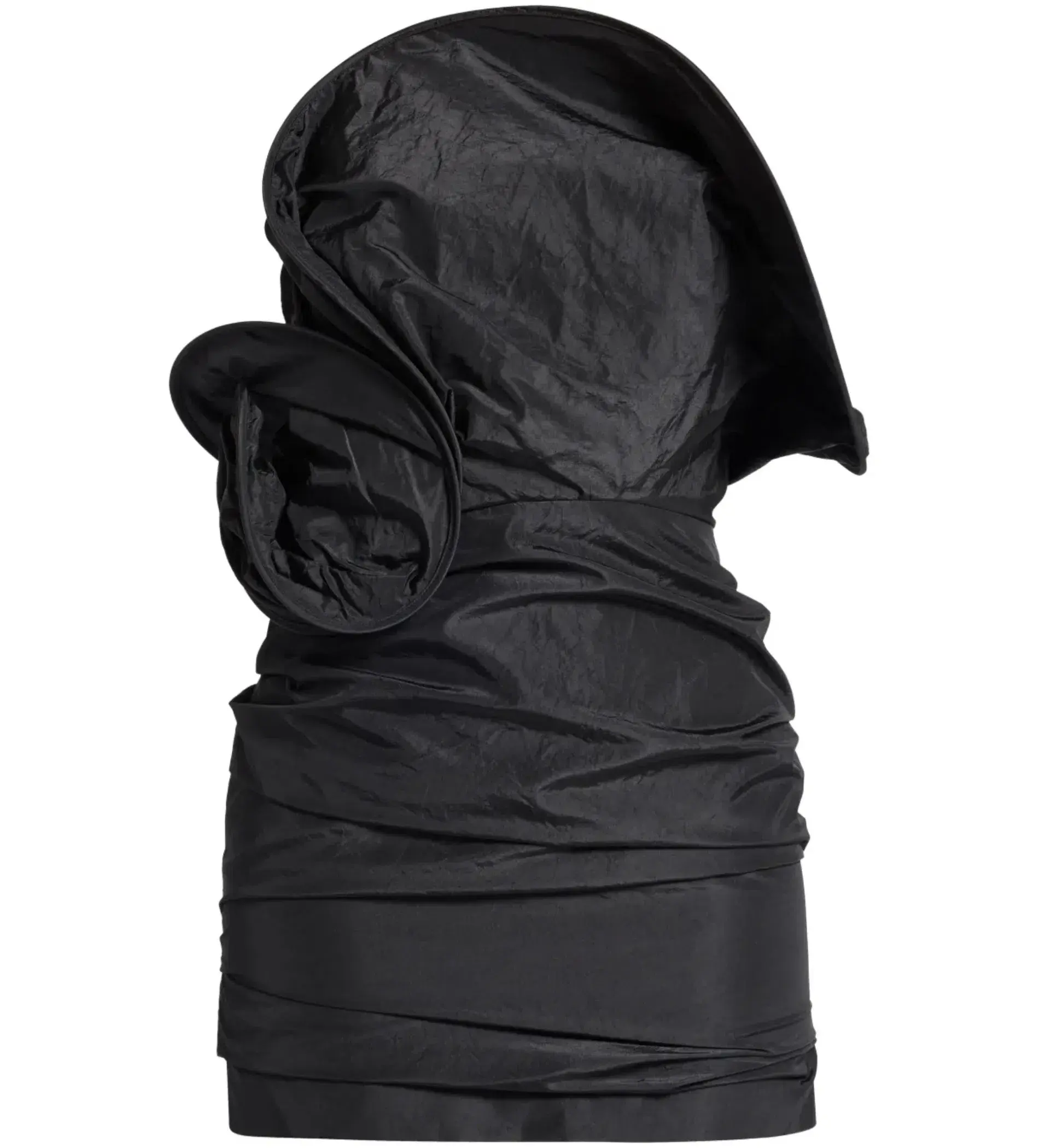 Magda Butrym Magda Butrym Sculptural Rose Mini Dress Black Size 8 - Image 5