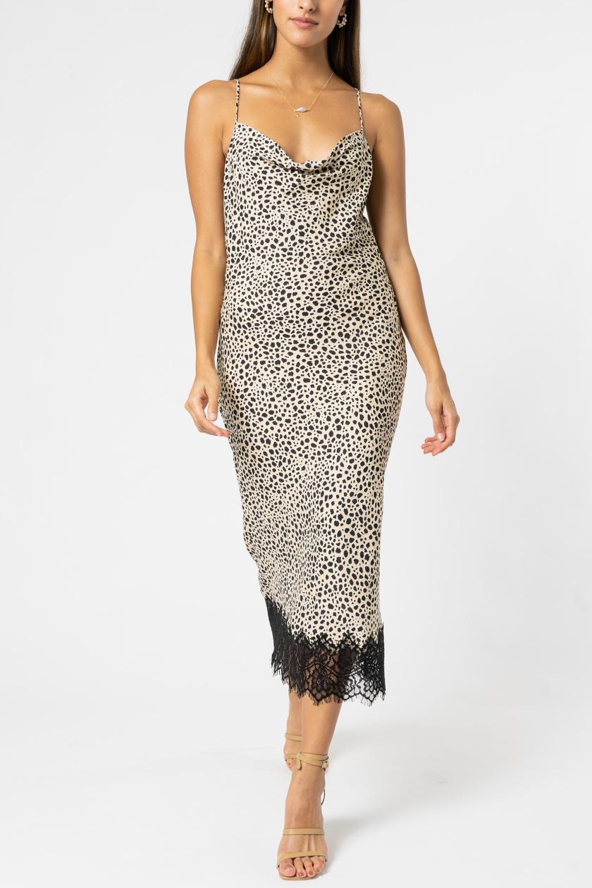 Rebecca Vallance Anya Slip Dress Animal Print Size 6 for rent on The Volte - main image