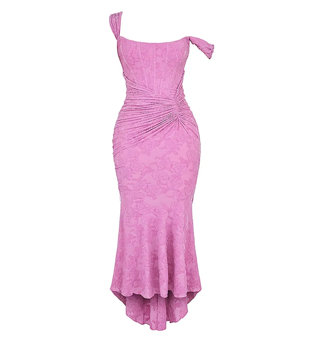 House of CB Cesca Maxi Dress Rose Pink Floral Size 8 for rent on The Volte - main image