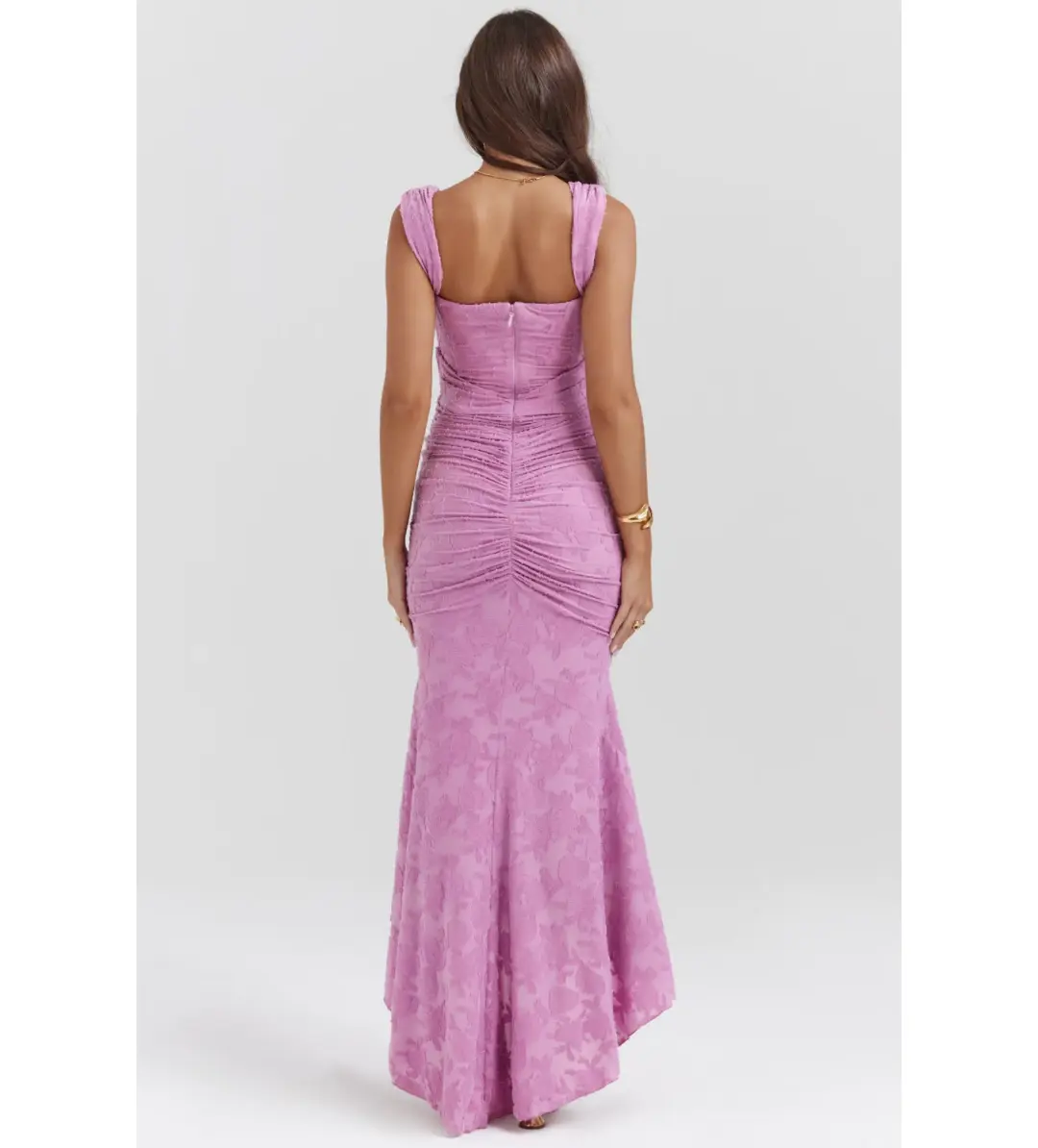 House of CB Cesca Maxi Dress Rose Pink Floral Size 8 for rent on The Volte - main image