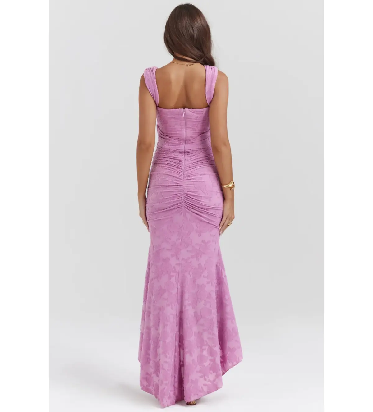 House of CB Cesca Maxi Dress Rose Pink Floral Size 8 - Image 5