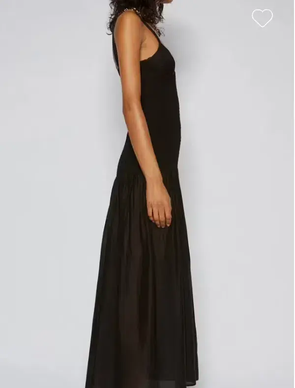 Scanlan Theodore Cotton Bralette Midi Dress Black Size 6 - Image 3