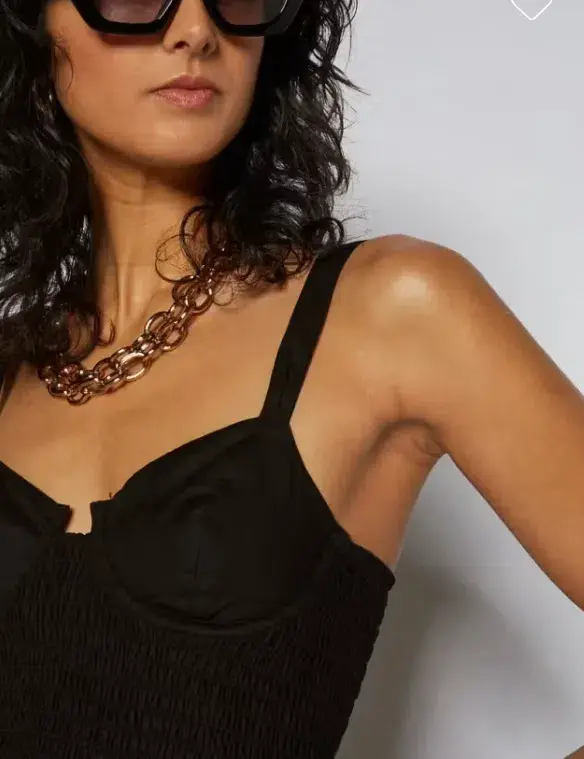 Scanlan Theodore Cotton Bralette Midi Dress Black Size 6 - Image 2