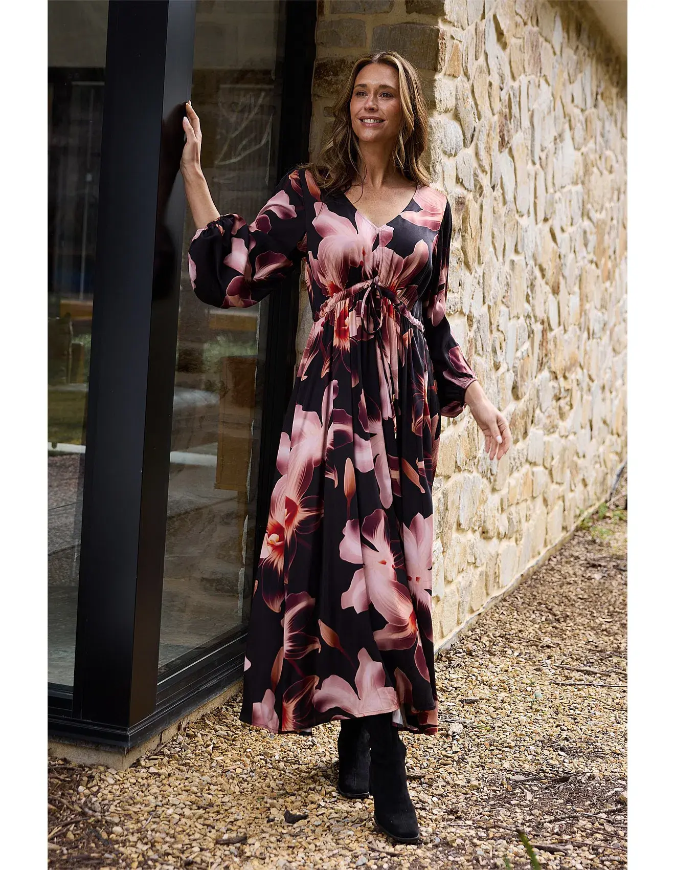 Brave + True Sunshine Midi Dress Night Orchid Size AU 12 - Image 6