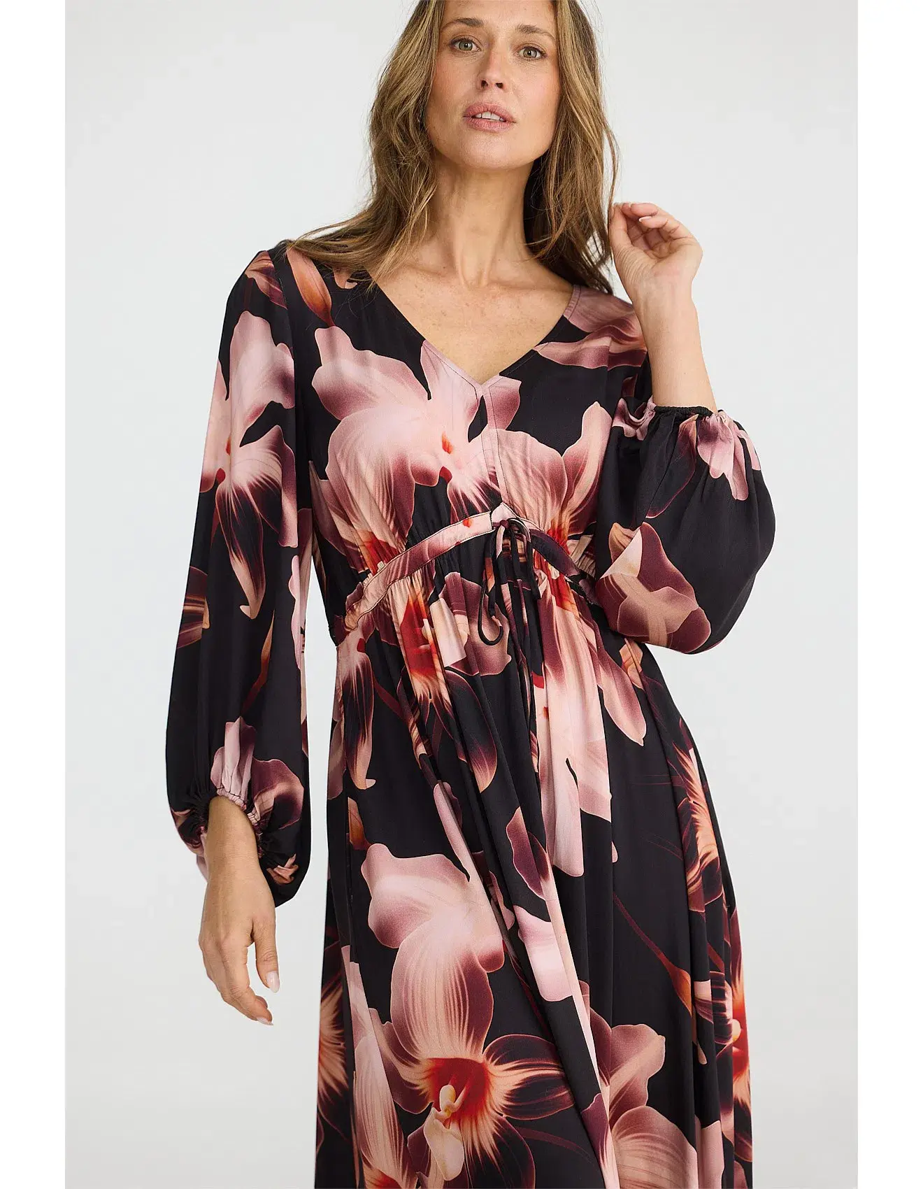 Brave + True Sunshine Midi Dress Night Orchid Size AU 12 - Image 2