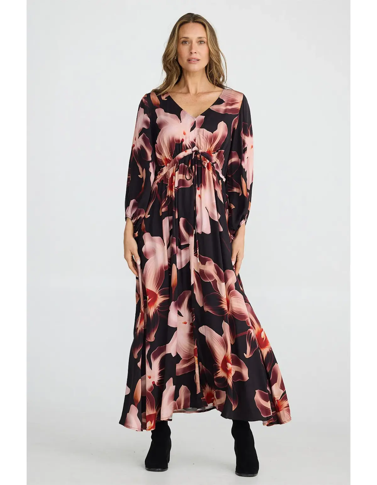 Brave + True Sunshine Midi Dress Night Orchid Size AU 12 - Image 4