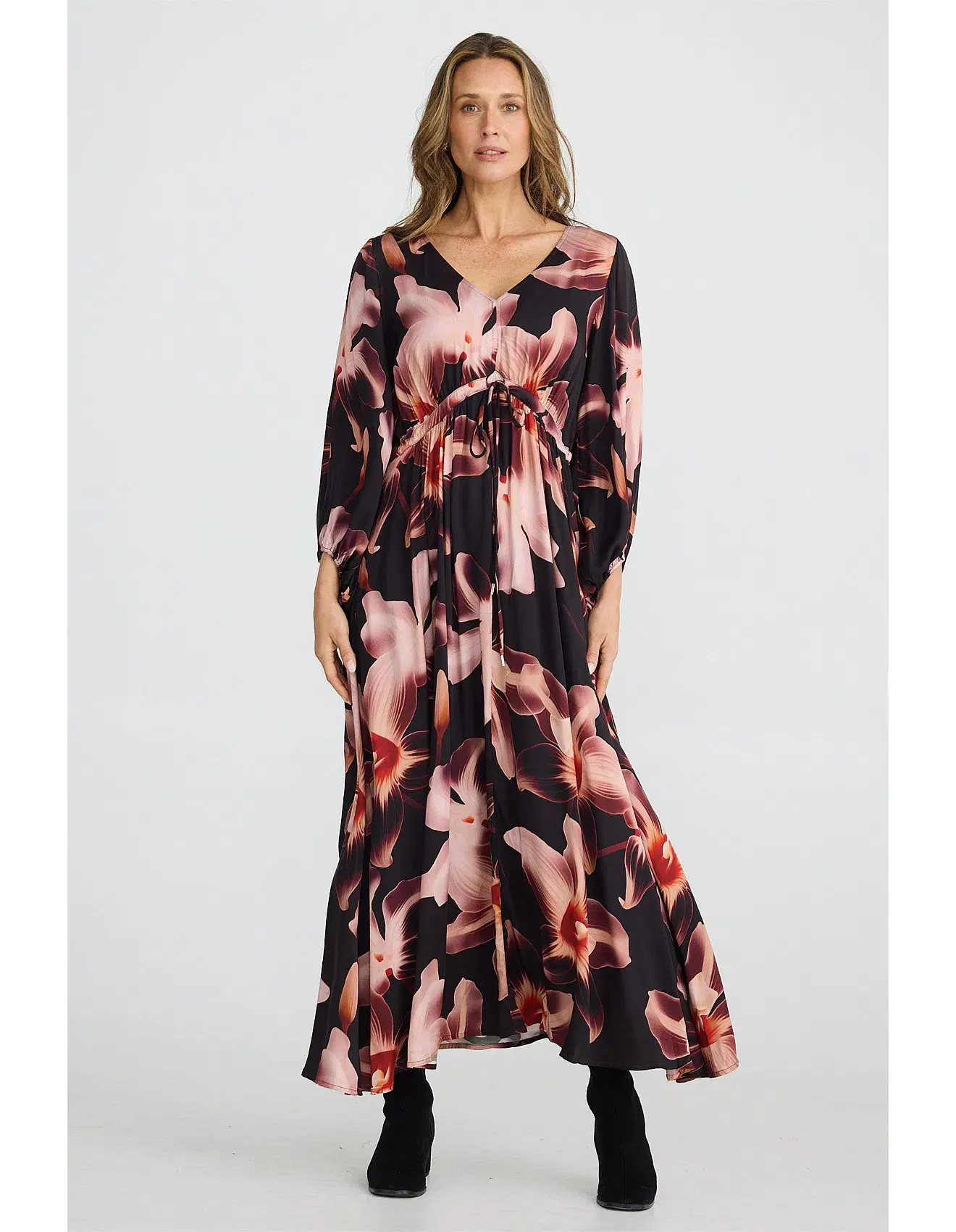 Brave + True Sunshine Midi Dress Night Orchid Size AU 12 - Image 4