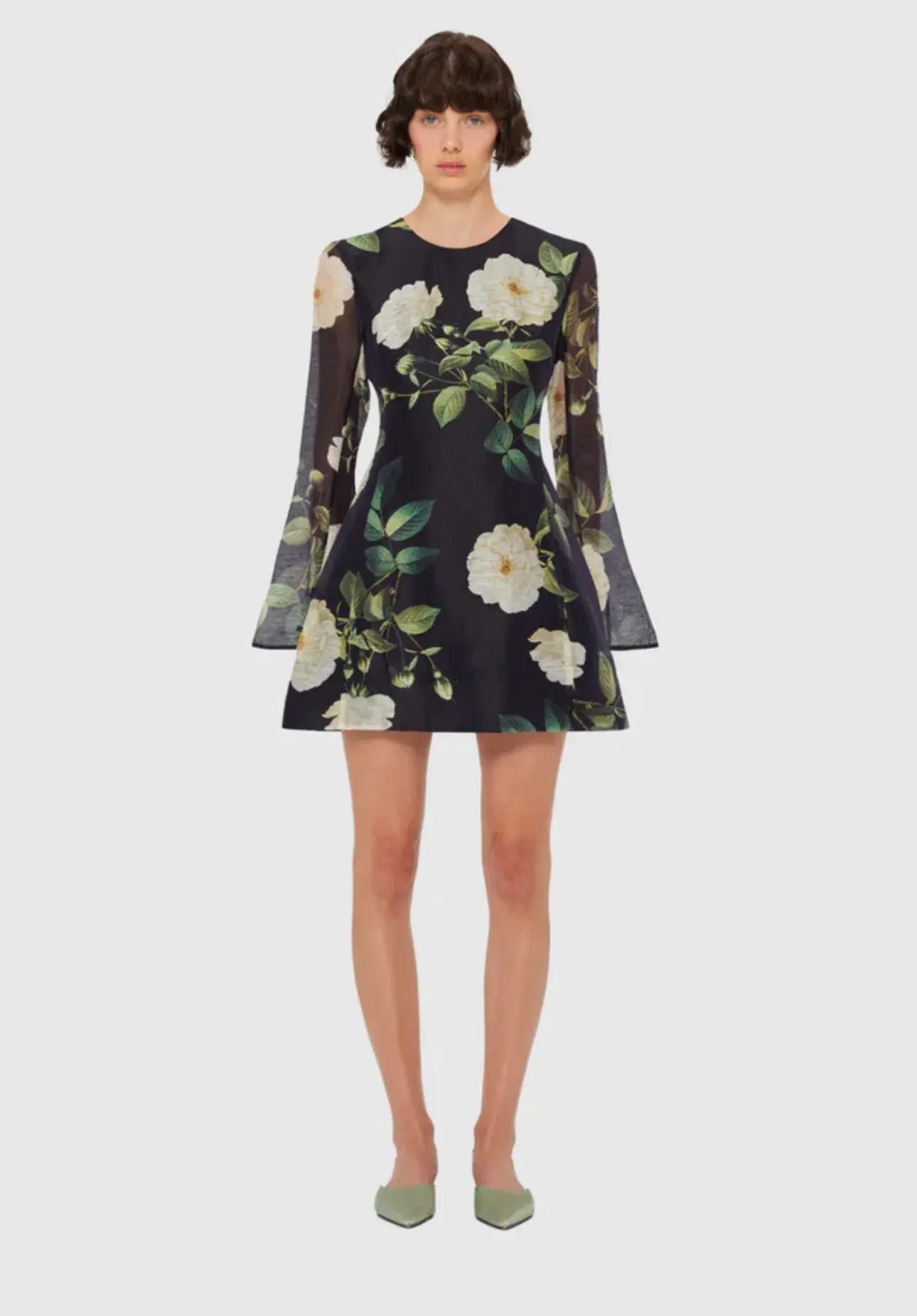Leo Lin Suzanne Bell Sleeve Mini Dress Size 12 - Image 1