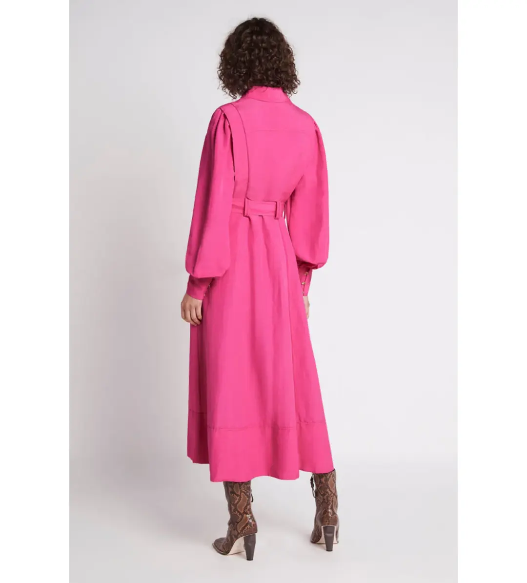 Aje Admiration Midi Shirt Dress Pink Size 14 for rent on The Volte - main image