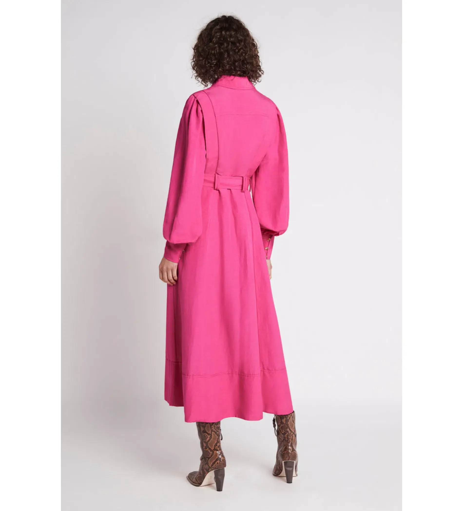 Aje Admiration Midi Shirt Dress Pink Size 14 - Image 2