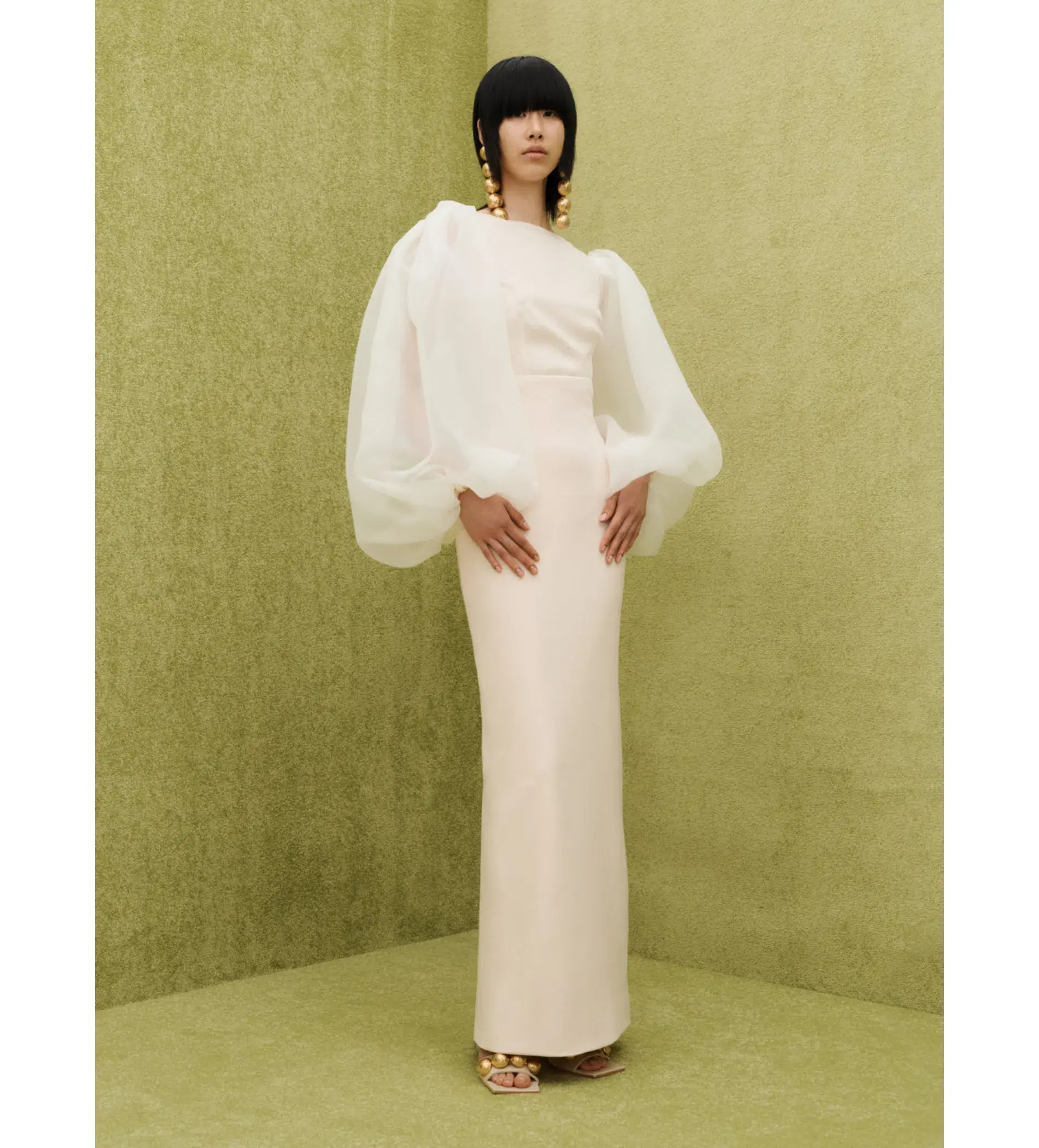 Solace London The Ziya Maxi Dress in Ivory Size 14 - Image 1