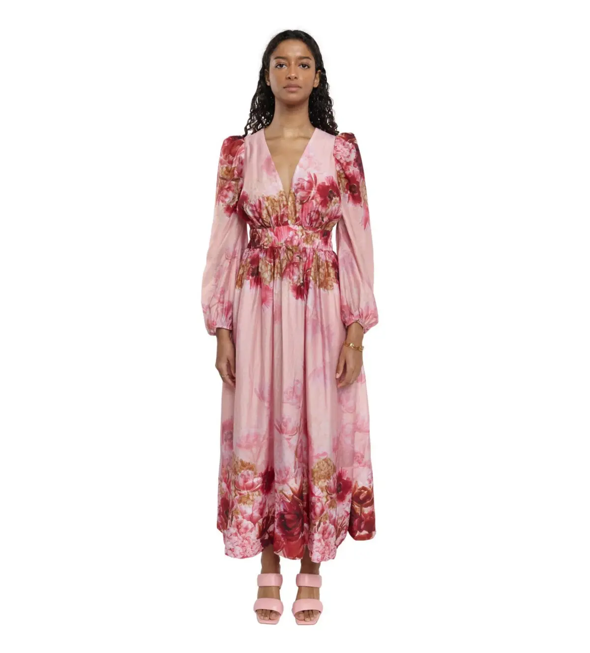 Sheike Swan Lake Dress Pink Print Size 16 - Image 1