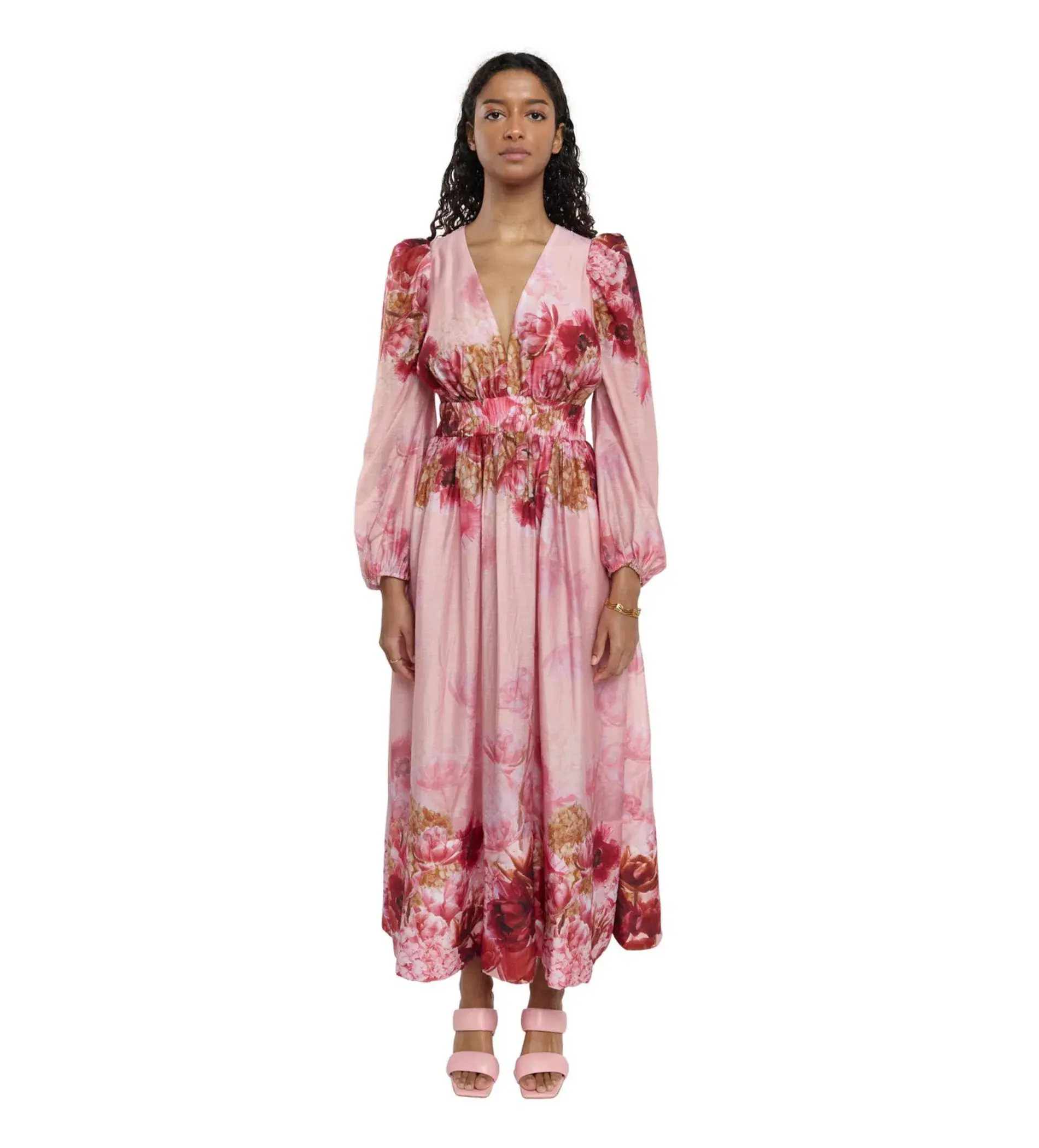 Sheike Swan Lake Dress Pink Print Size 16 - Image 1