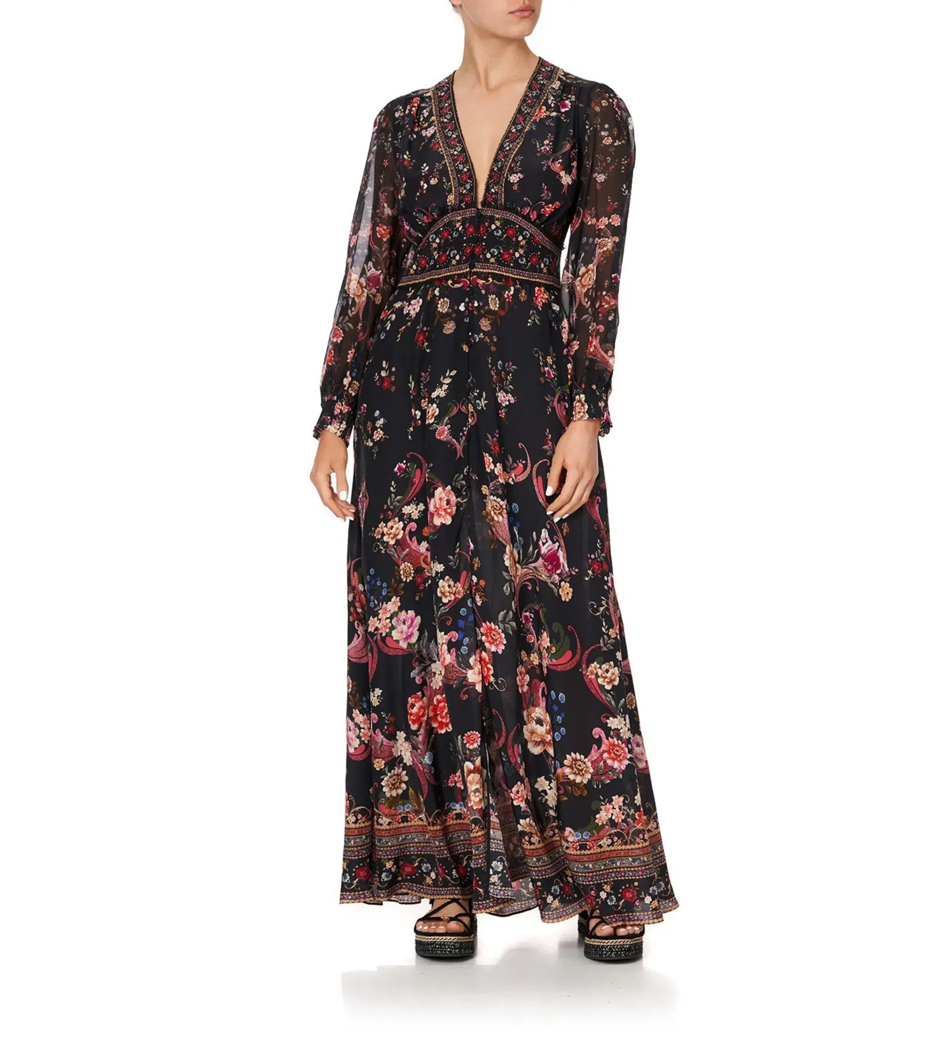 Camilla A Girl Like You Button Dress With Shaped WaistbandSize XXXL/Au 20  - Image 1