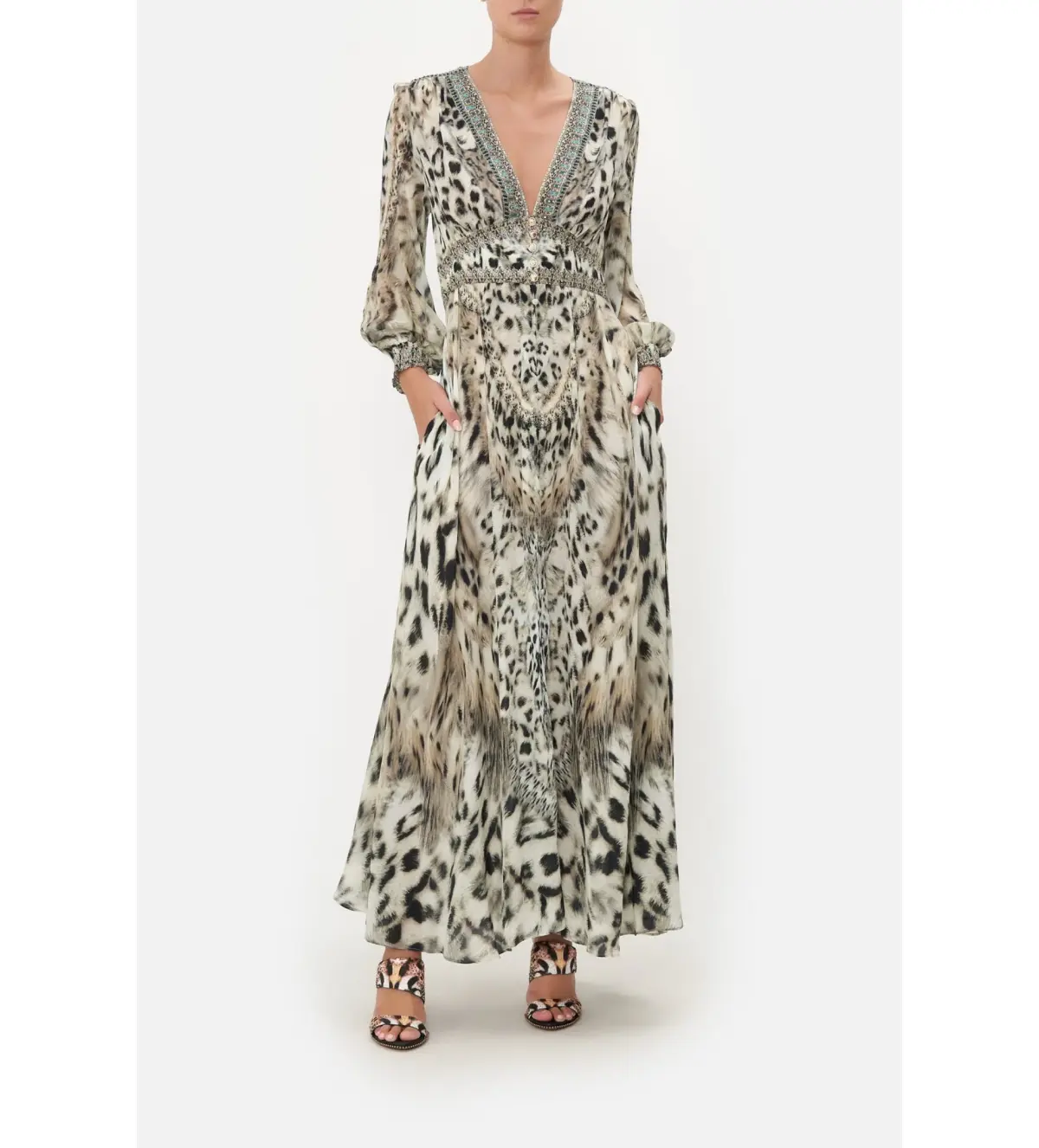 Camilla Snow Whispers Button Dress With Shaped Waistband  Size S/Au 10  - Image 1