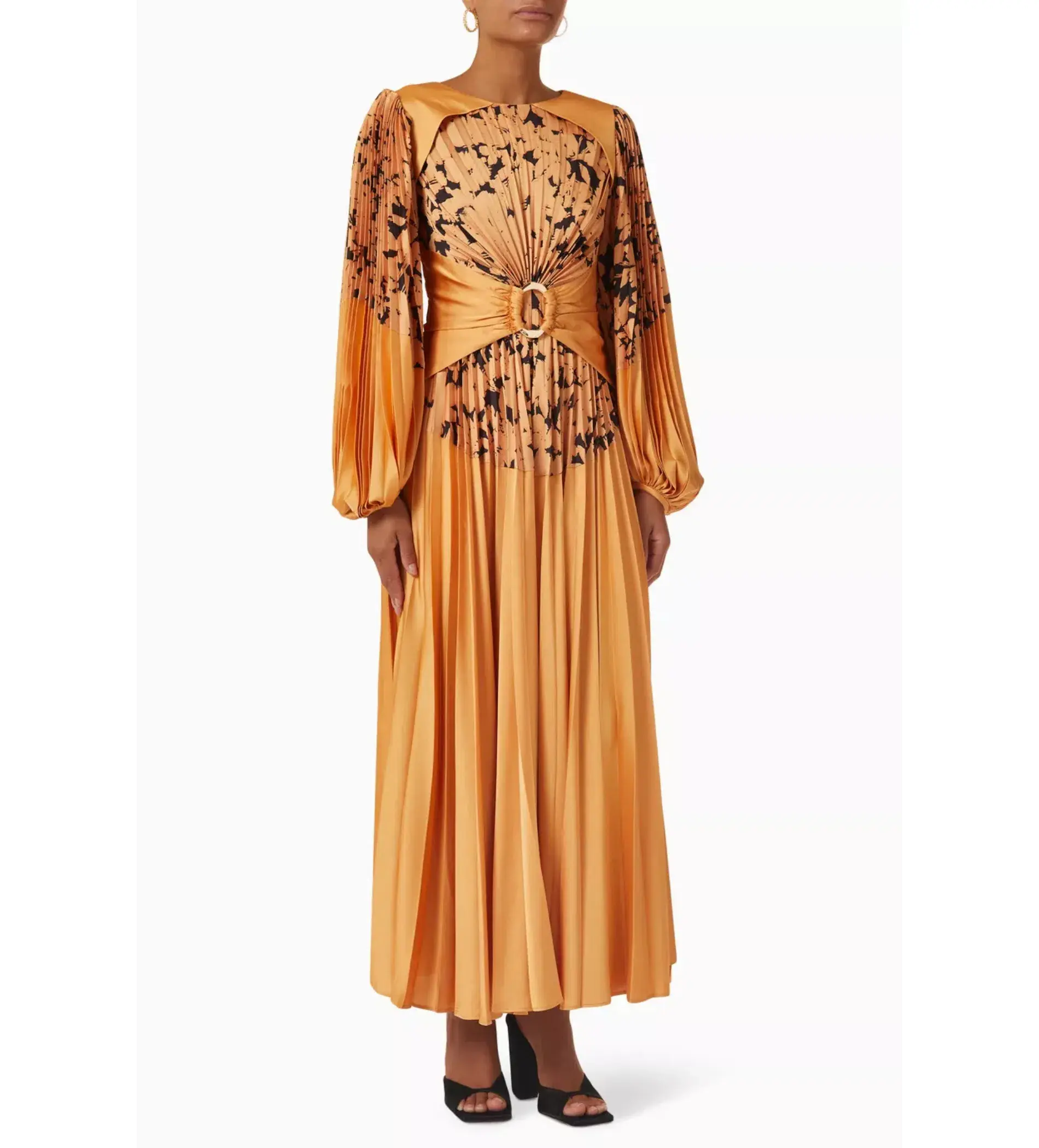  Acler Fernlea Pleated Maxi Dress Garden Print Size 12  - Image 1