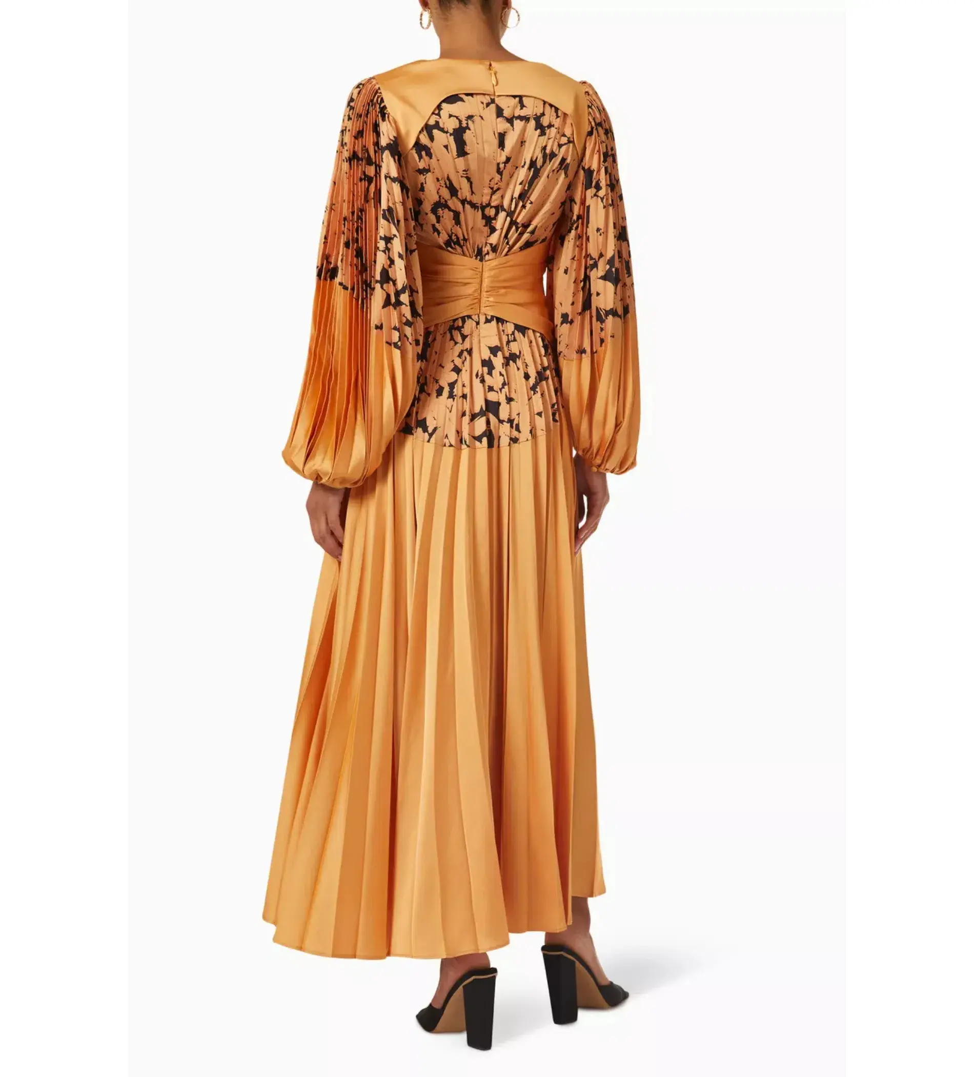  Acler Fernlea Pleated Maxi Dress Garden Print Size 12  - Image 2