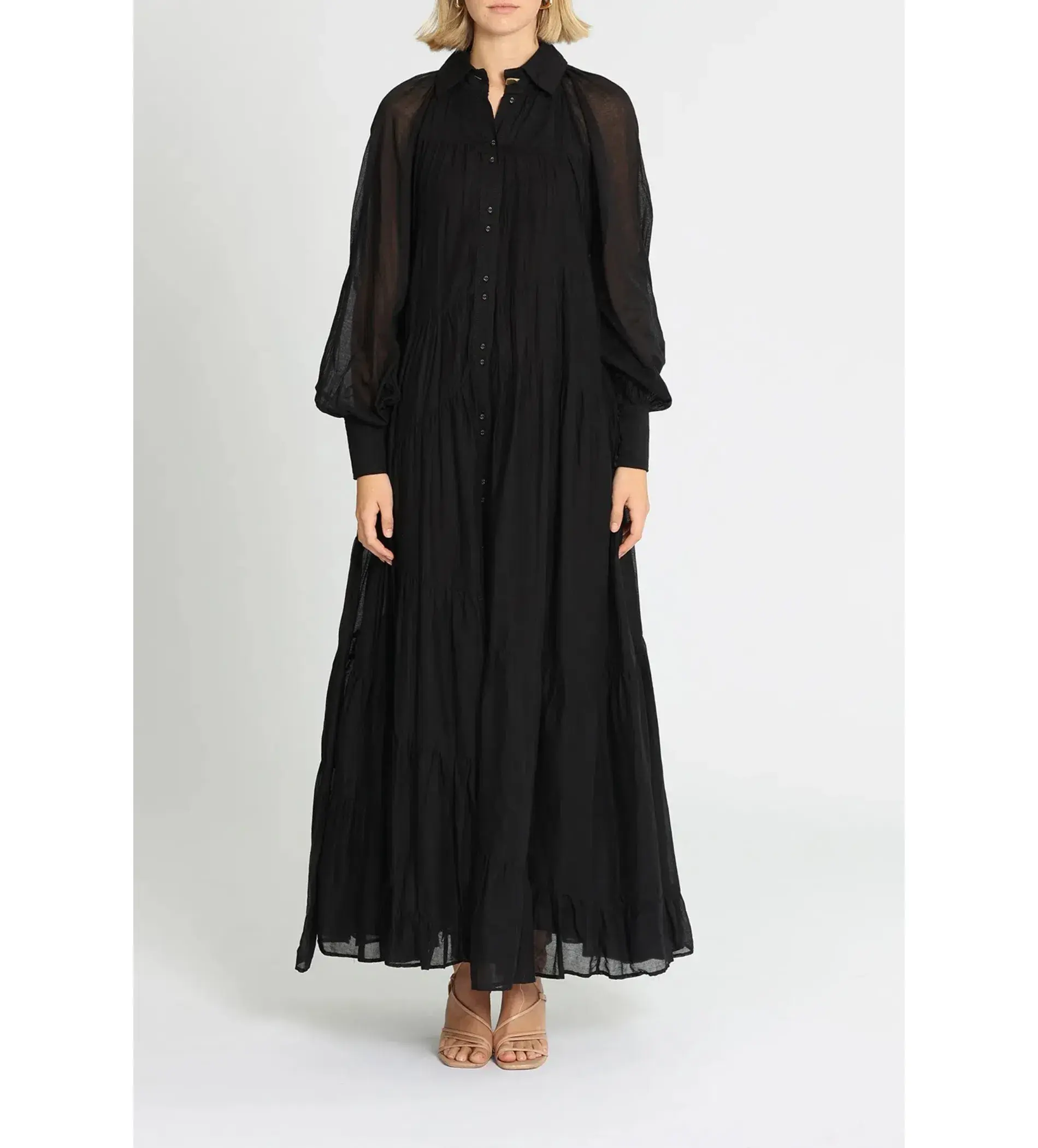 AJE  Musing Smock Maxi Dress  Black Size 8 - Image 1