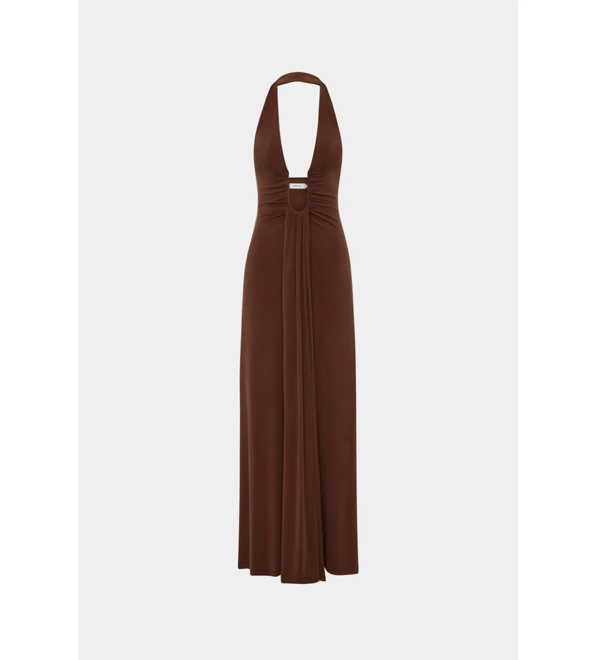 Misha The Jennifer Cupro Dress in Brown Size 8 - Image 4