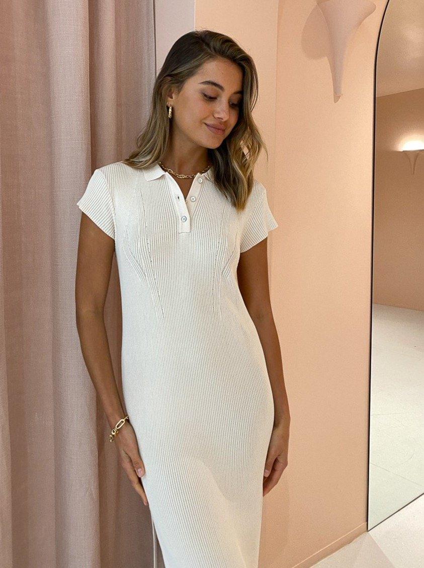 MVP Knit dress in Beige - Image 2
